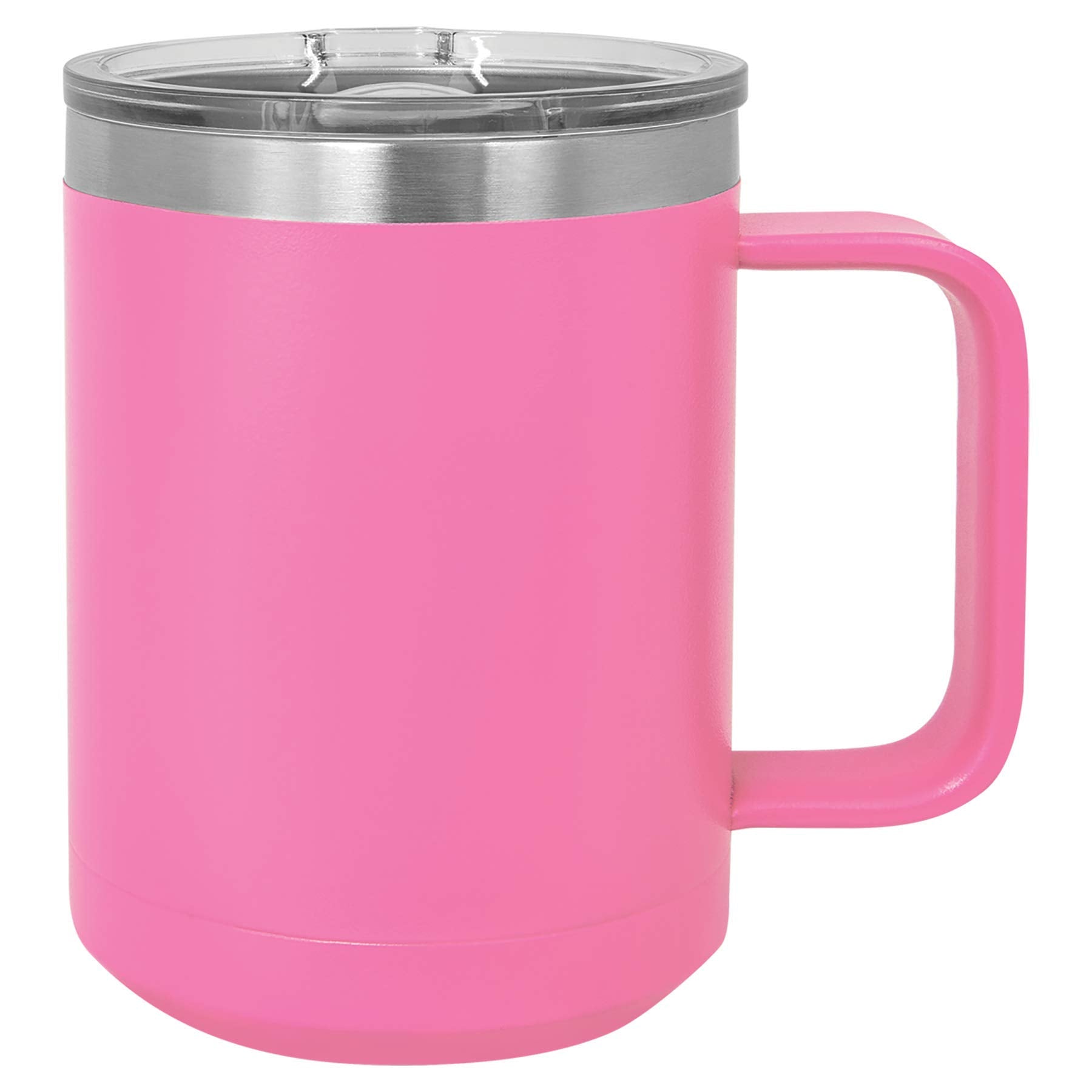 Polar Camel 15 Oz. Stainless Steel Vacuum Insulated Mug With Slider Lid (Pink)