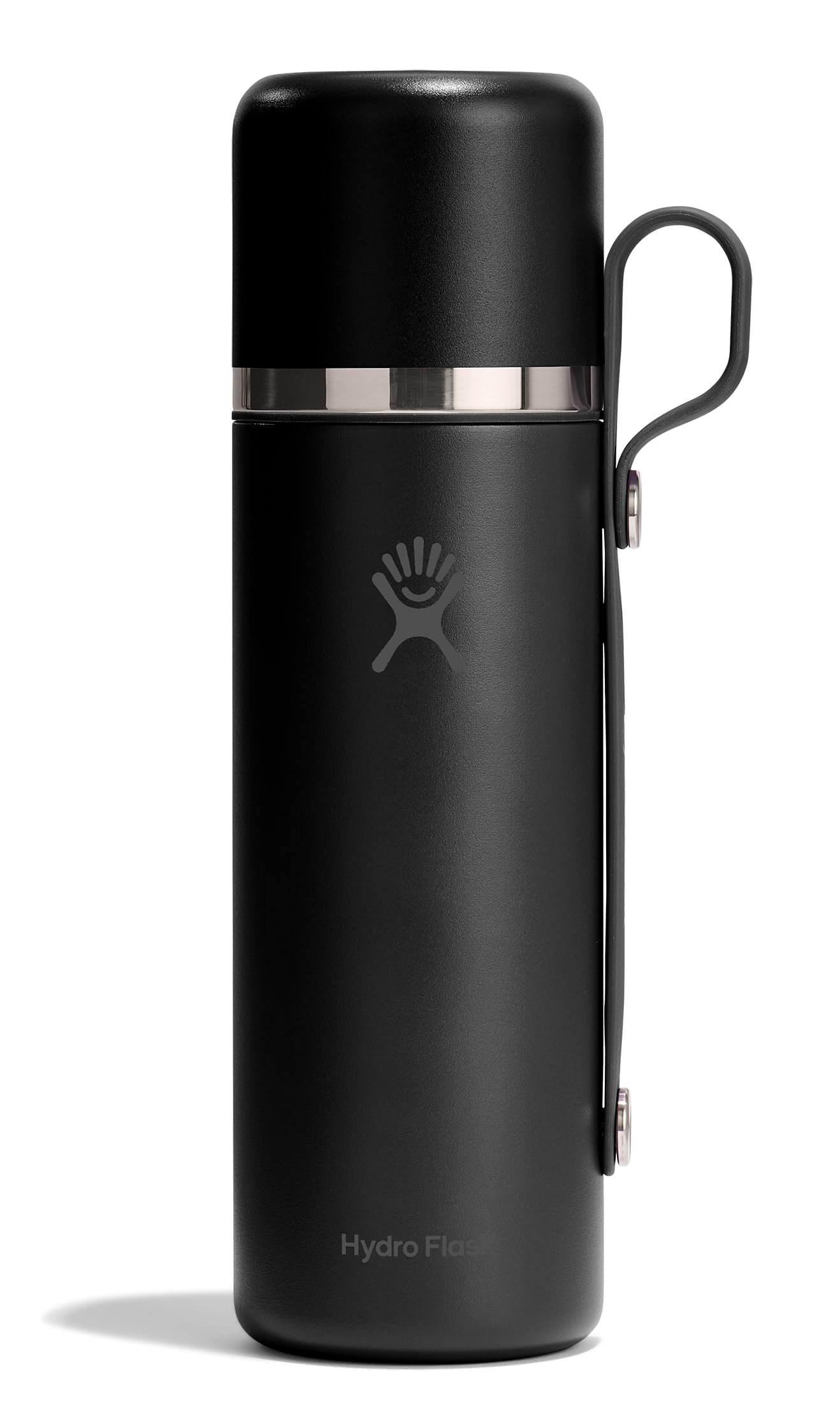 Hydro Flask Hot Flask & Cup  Insulated Stainless Steel, Hot Drink Travel Container for Coffee, Tea, & Soup 28 Oz Black
