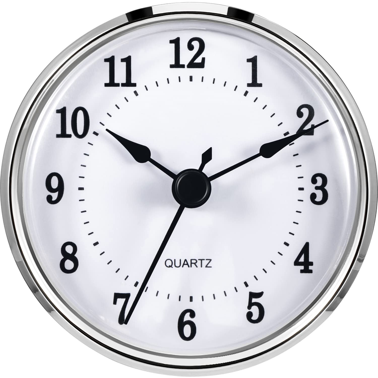 Hicarer 3-1/8 Inch (80 Mm) Clock Insert Fit Diameter 3.0 Inch (76 Mm) Hole (Silver)