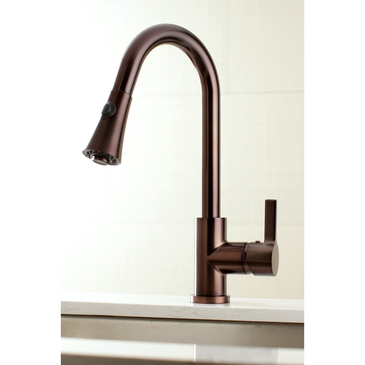 Gourmetier LS8725CTL Continental Single-Handle Pull-Down Kitchen Faucet  Oil Rubbed Bronze