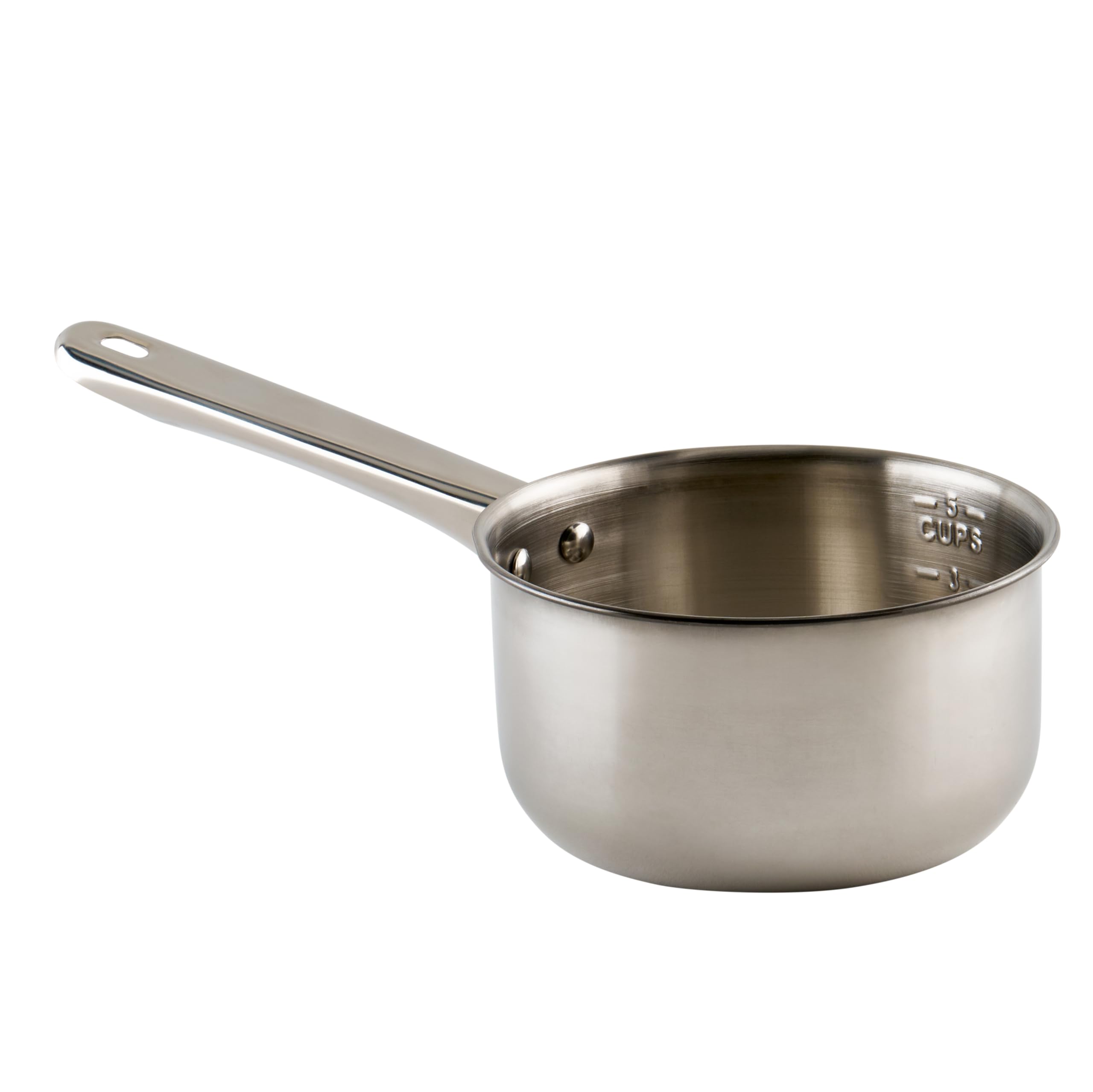 Winco 1 1/2 qt Mirror Finish Stainless Steel Sauce Pan with Cover
