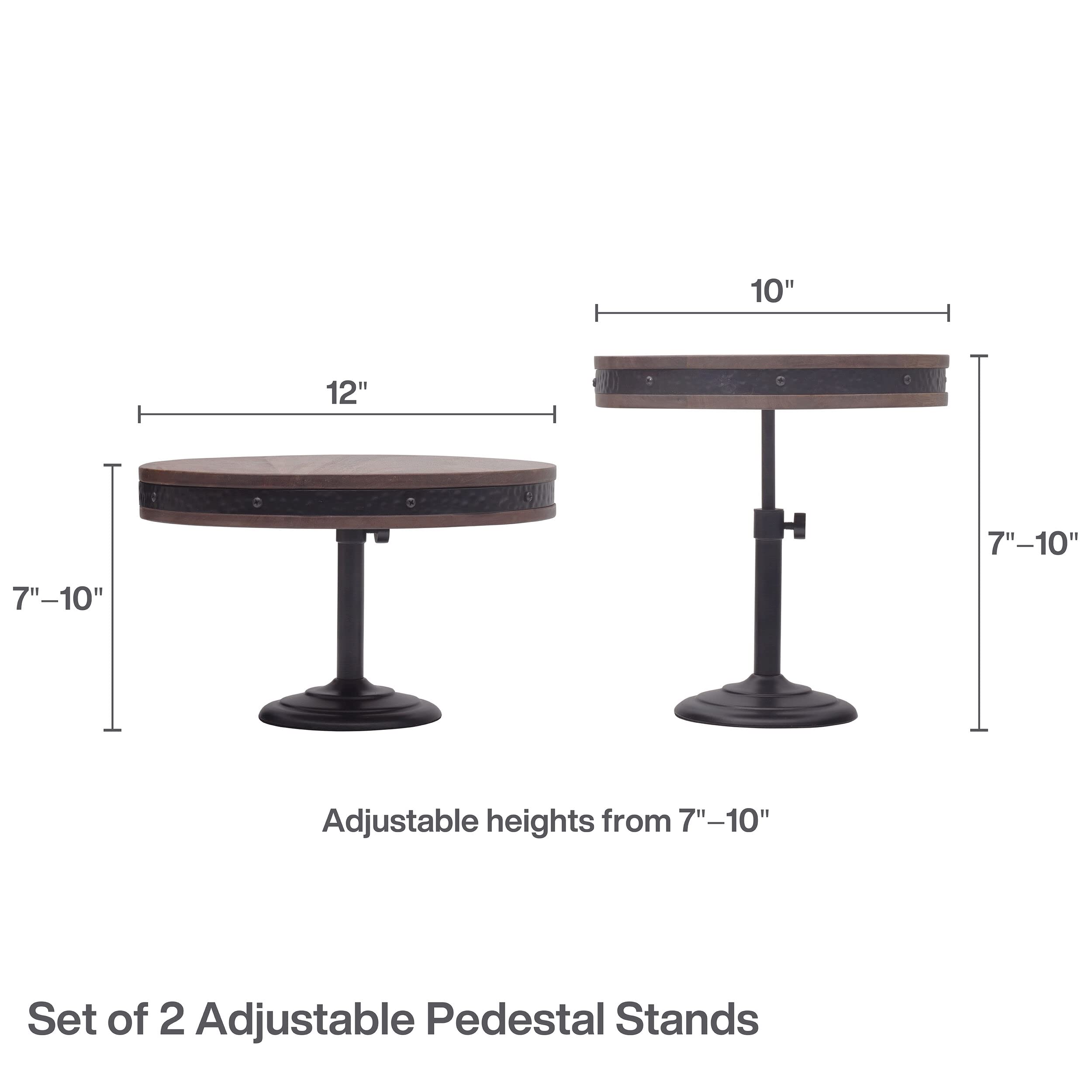 Mikasa Cake Stand, Set Of 2, Brown