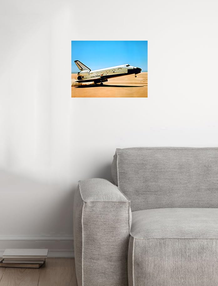 Astronomical Space Shuttle Nasa Columbia Touching Down Motivation Wall Decor Art Print Posters (16X20)