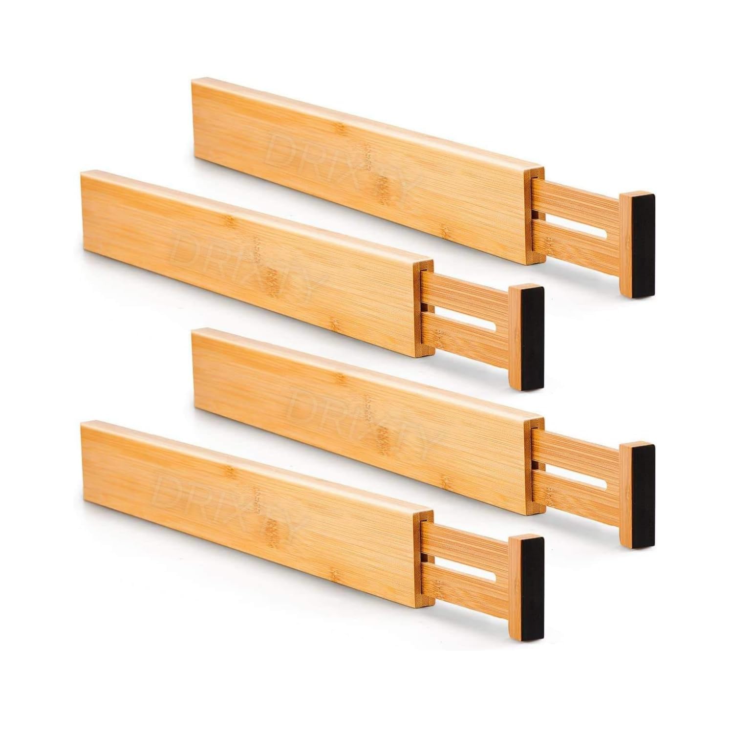 Etonwall Wooden Bamboo Drawer Organizer Divider, Adjustable Kitchen Drawer Organizers And Dividers Expandable From 16.95 To 22 I