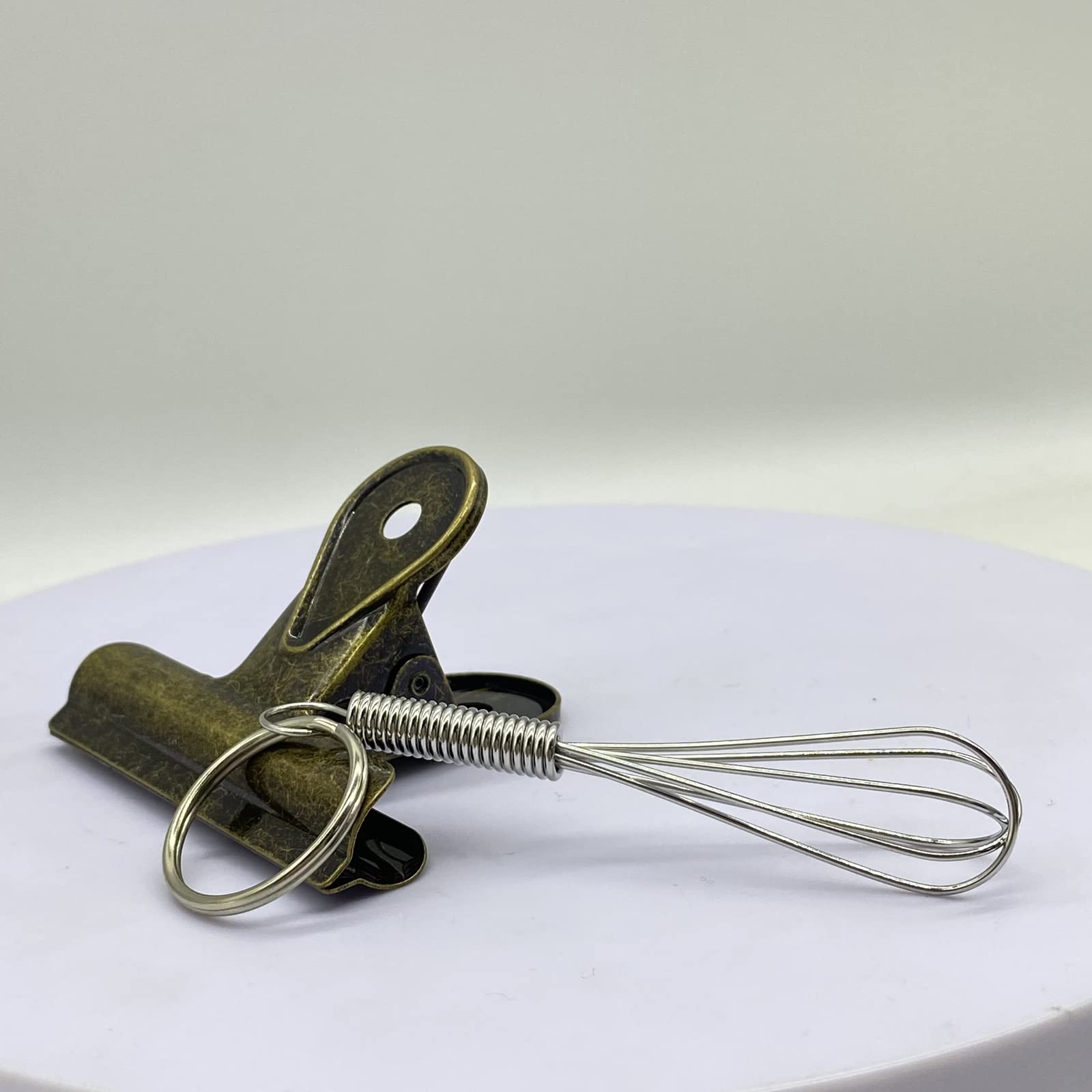 Zittop Mini Whisk Keychain Novelty For Chef Cook Foodie, Silver