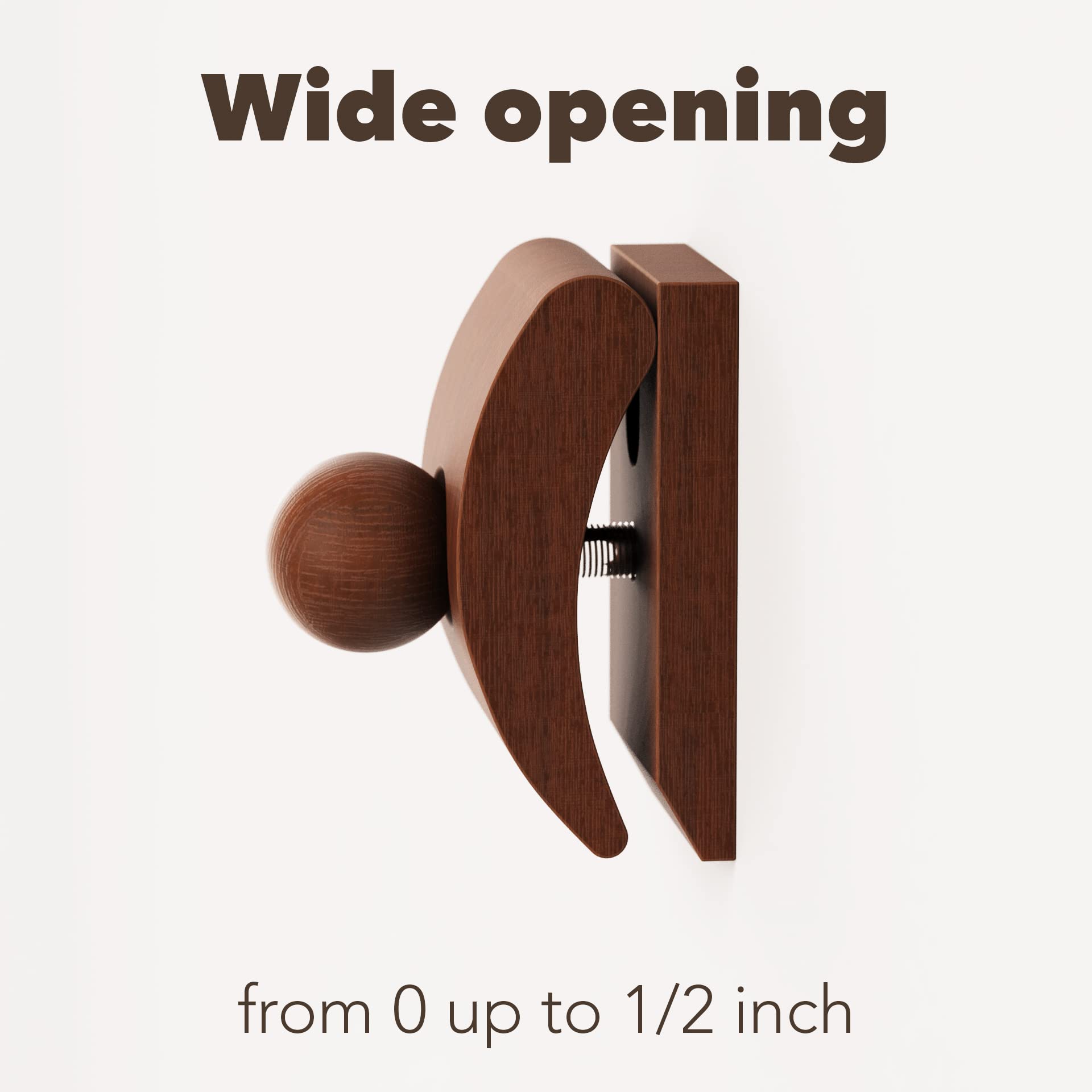 Crebri Brown Tapestry Hangers - 4 Small Wooden Quilt Hanger Clips for Wall Hangings, Blanket & Rug Display