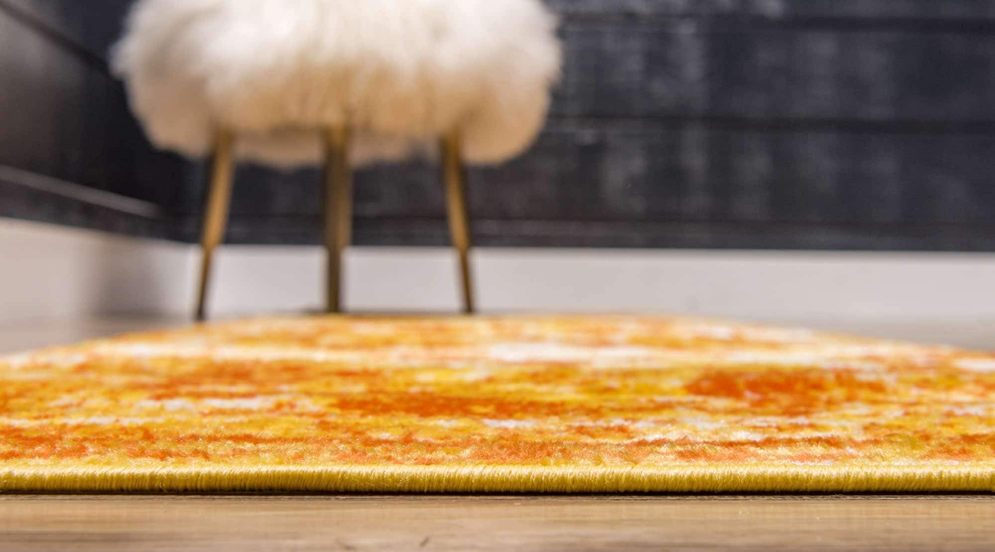 Unique Loom Sofia Collection Area Rug - Salle Garnier (2 x 6 7 Runner, Orange/ Yellow)