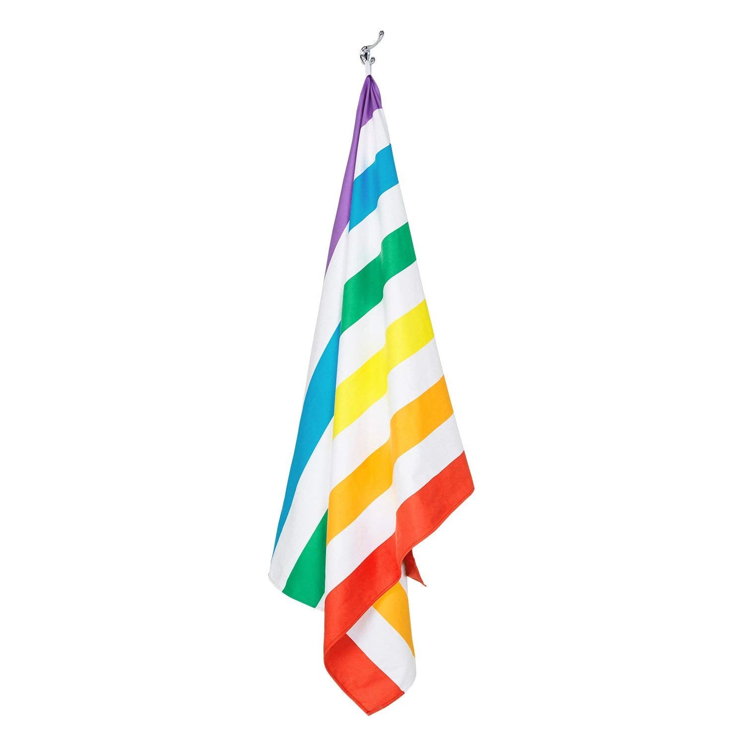 Dock & Bay Beach Towel - Quick Dry  Sand Free - compact  Lightweight - 100% Recycled - Includes Bag - Summer - Rainbow Skies - Large (160x90cm  63x35)