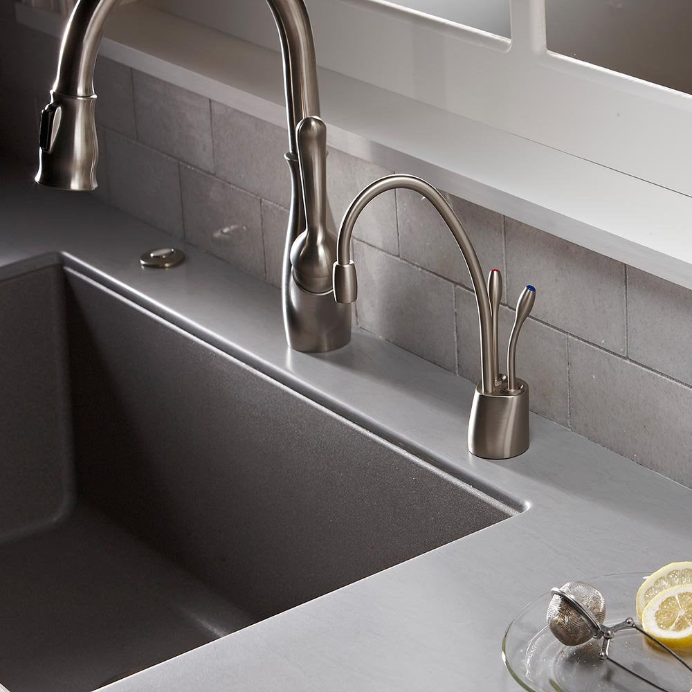 In Sink Erator F-Hc1100Blk Contemporary Instant Hot And Cold Water Dispenser-Faucet Only, Gloss Black