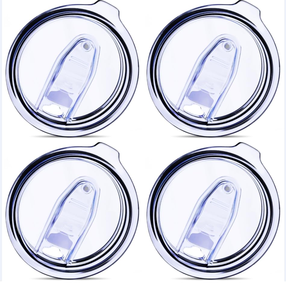 30 Oz - 4 Replacement Lids For Yeti Tumblers Like Yeti Lids - 3.7 Inch Diameter - Spill Proof Lids For Yeti Tumblers - Tumbler L