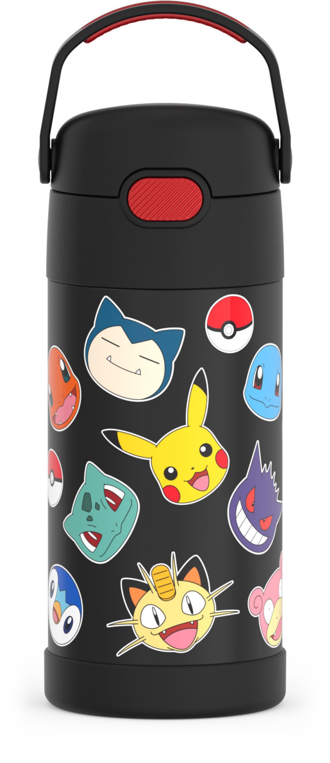 Thermos Funtainer Water Bottle With Straw - 12 Ounce, Pok  Mon - Kids Stainless Steel Vacuum Insulated Water Bottle With Lid