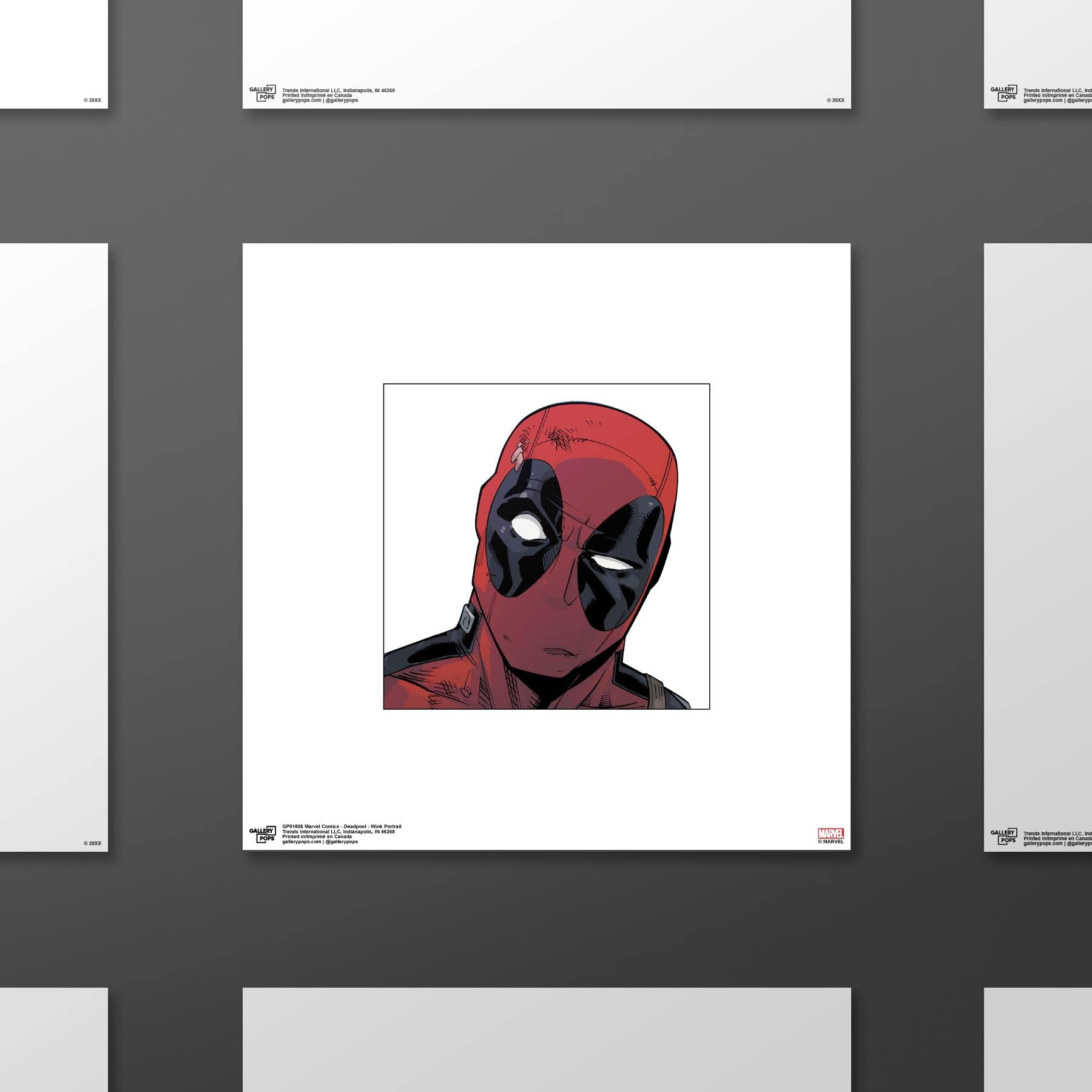 Trends International Gallery Pops Marvel Comics - Deadpool - Wink Portrait Wall Art, Unframed Version, 12'' X 12''