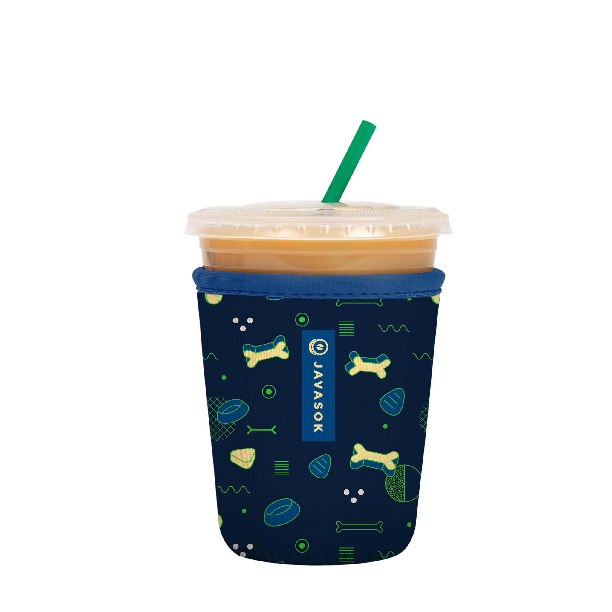 Sok It Java Sok Iced Coffee & Cold Soda Insulated Neoprene Cup Sleeve (Bone Appetit, Small: 16-20oz)