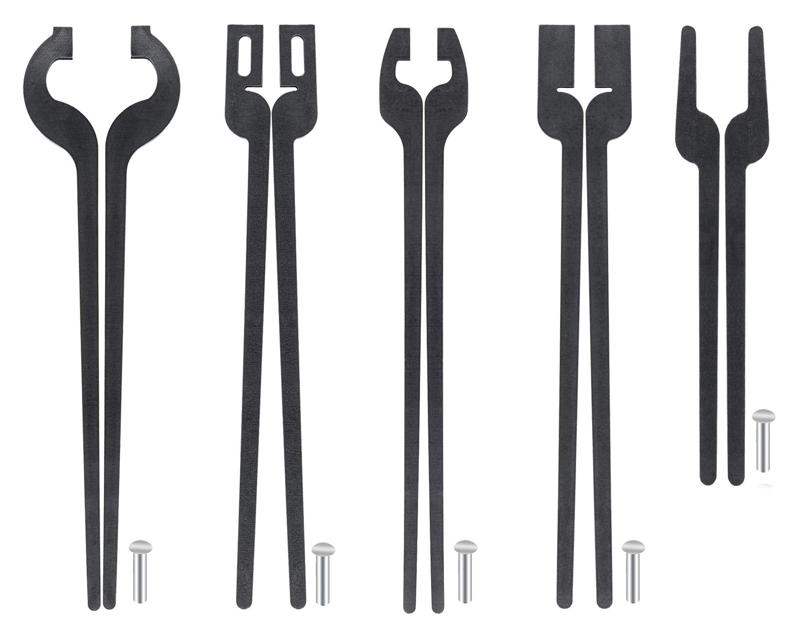 Rapid Tongs Bundle Set Five Type Of Tong Bundles Set Diy Rapid Tongs Comes With Rivet For Beginner Futher Smithing