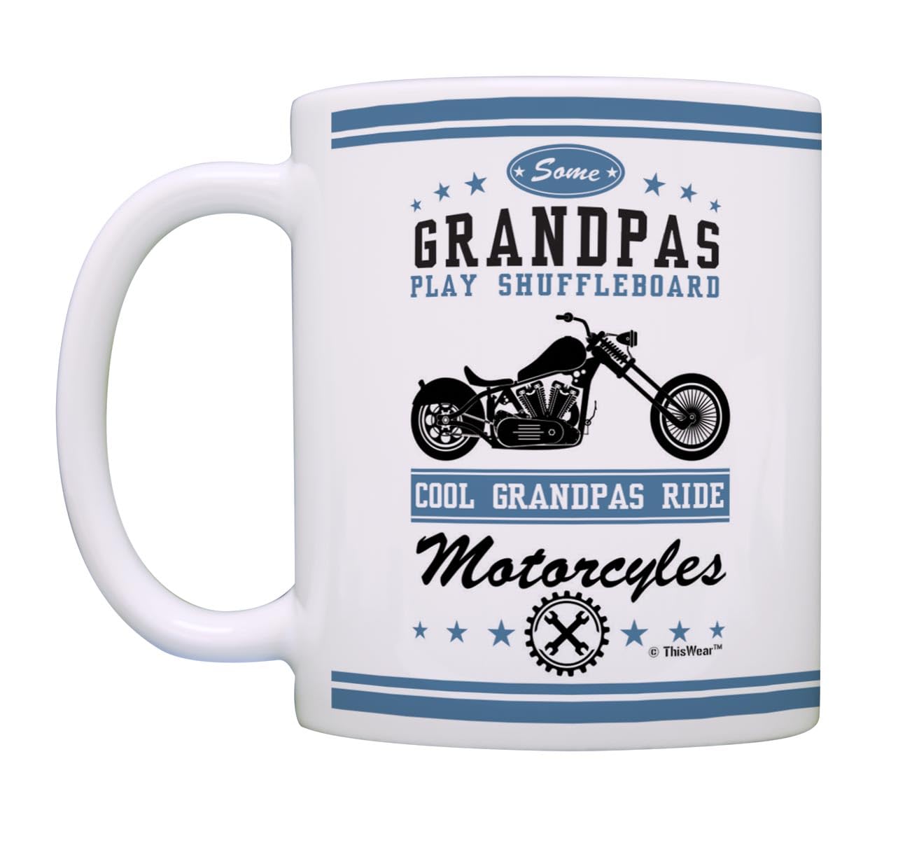 Grandpa Gifts Cool Grandpas Ride Motorcycles Biker Father Day Gifts For Grandpa Gifts From Grandson 11Oz Ceramic Coffee Mug
