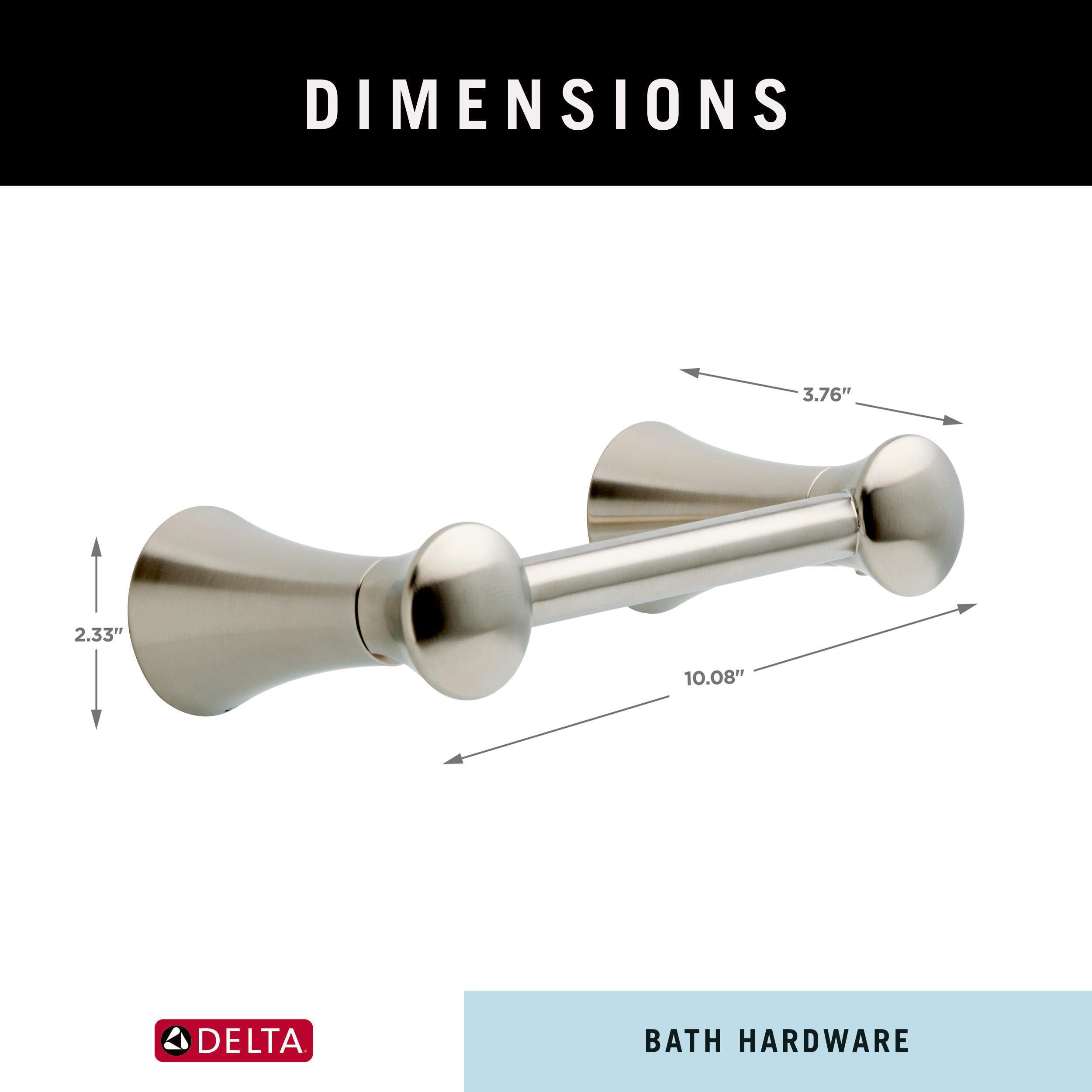 Delta Lahara (1-Pack) Toilet Paper Holder Brilliance Stainless Steel Tissue Roll Holder For Bathroom Organization And Storage Pi