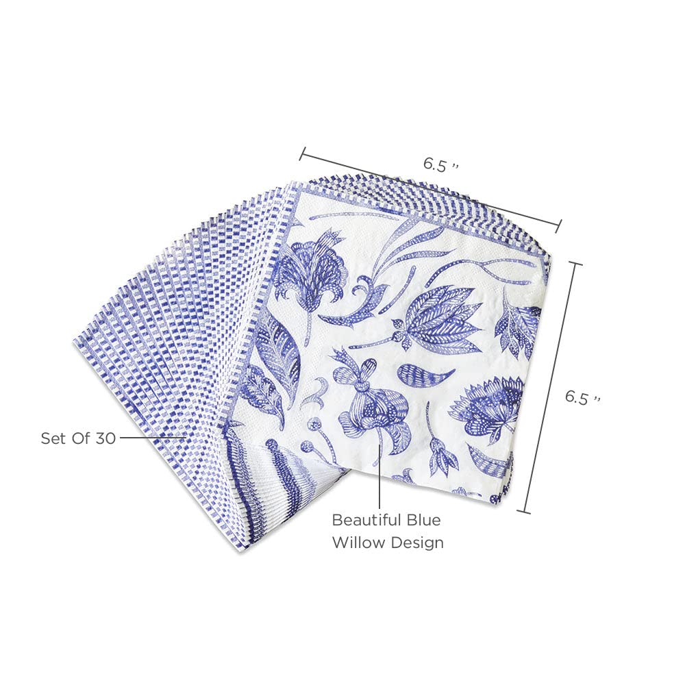 Kate Aspen Decorative 2 Ply Paper Napkins - Set Of 60 - 6.5 Inch Durable Disposable Serveware, Easy Cleanup For Birthday, Weddin