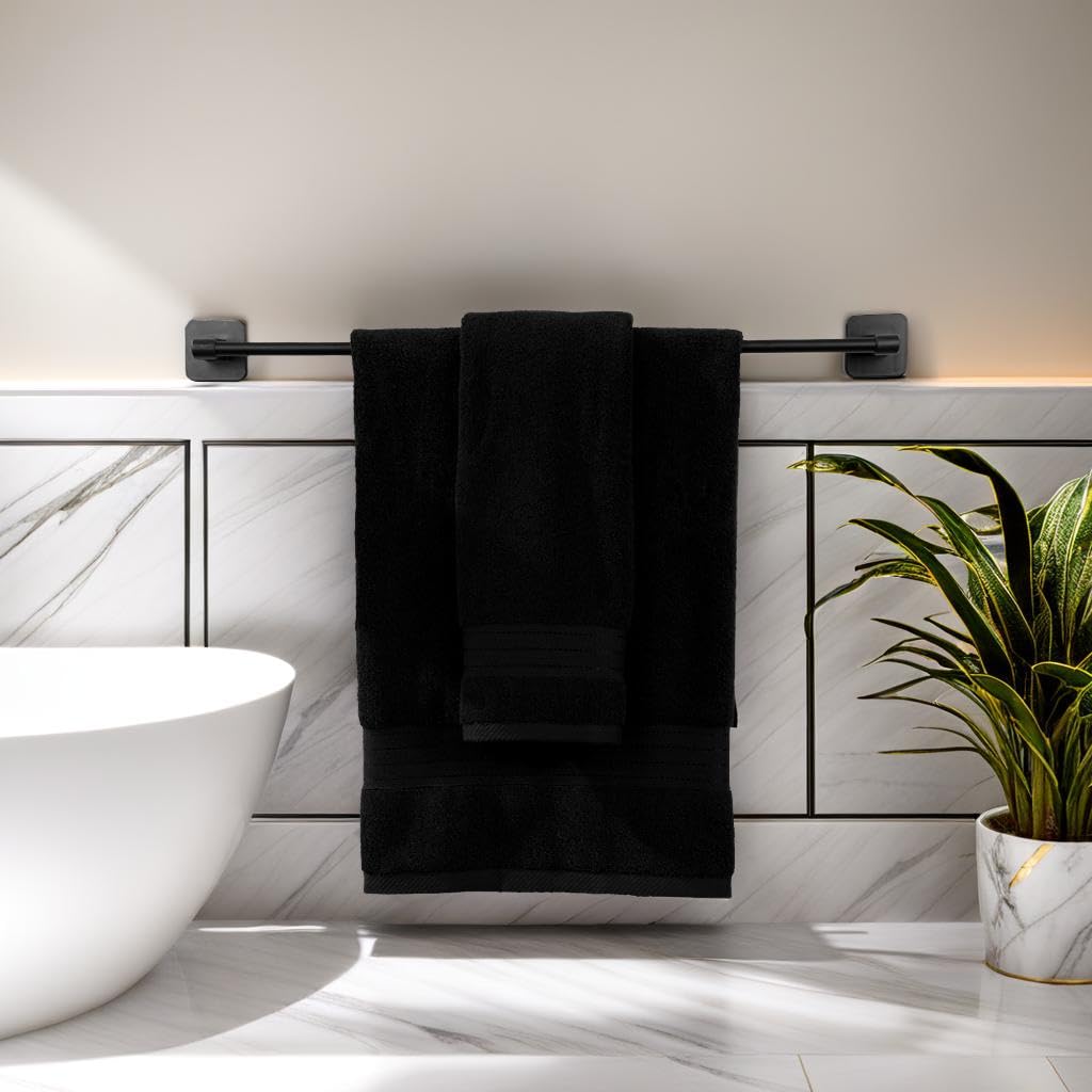 Cozyart Luxury Black Bath Towels Set Turkish Cotton Hotel Large Bath Towels Bulk For Bathroom, Thick Bathroom Towels Set Of 6 Wi