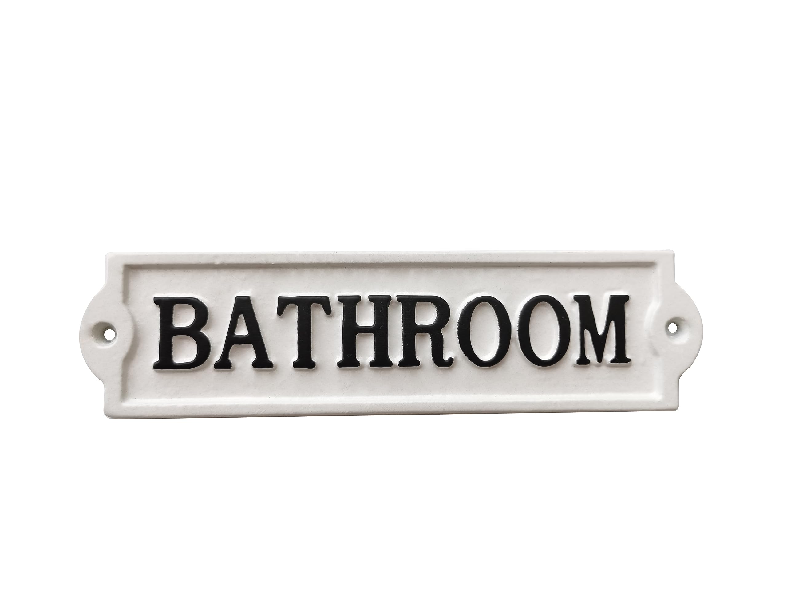 Metal Bathroom Sign - Cast Iron Door Room BATHROOM Plaques - Washroom Sign