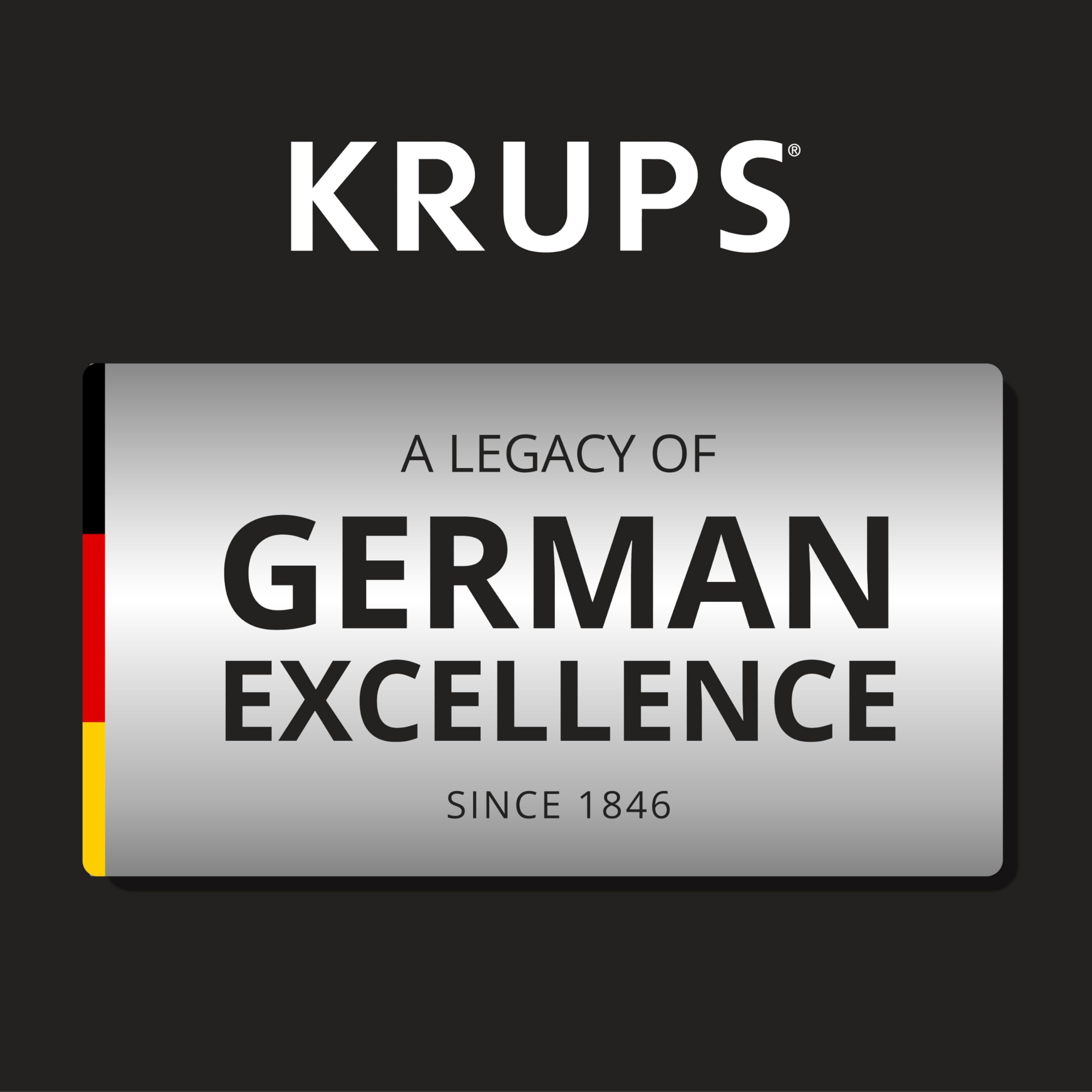 KRUPS 10-Cup Digital Coffee Maker, Stainless Steel & Black, Model 10942227700, Drip Free, Dishwasher Safe Pot, 900 Watts