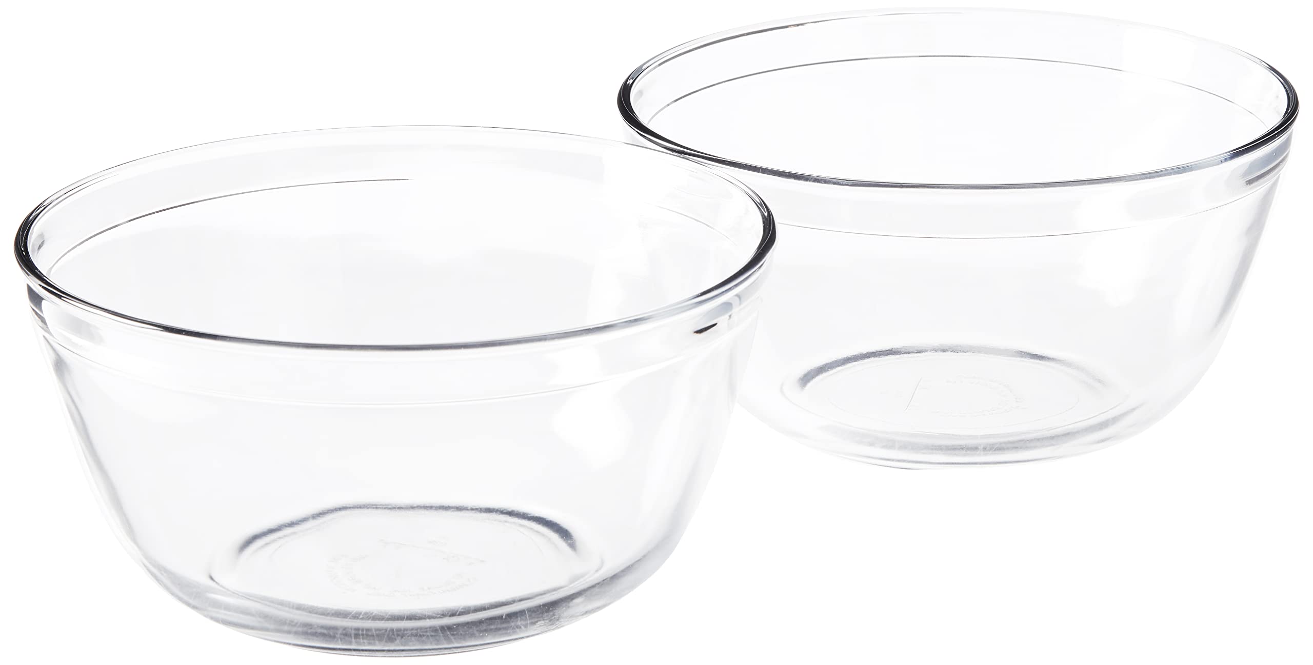 Anchor Hocking 4-Quart Glass Mixing Bowl, Set Of 2, Clear