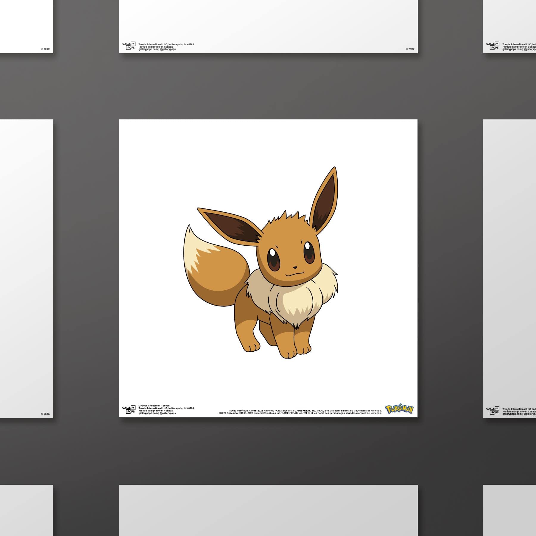 Trends International Gallery Pops Pokemon - Eevee Wall Art, Unframed Version, 12'' X 12''