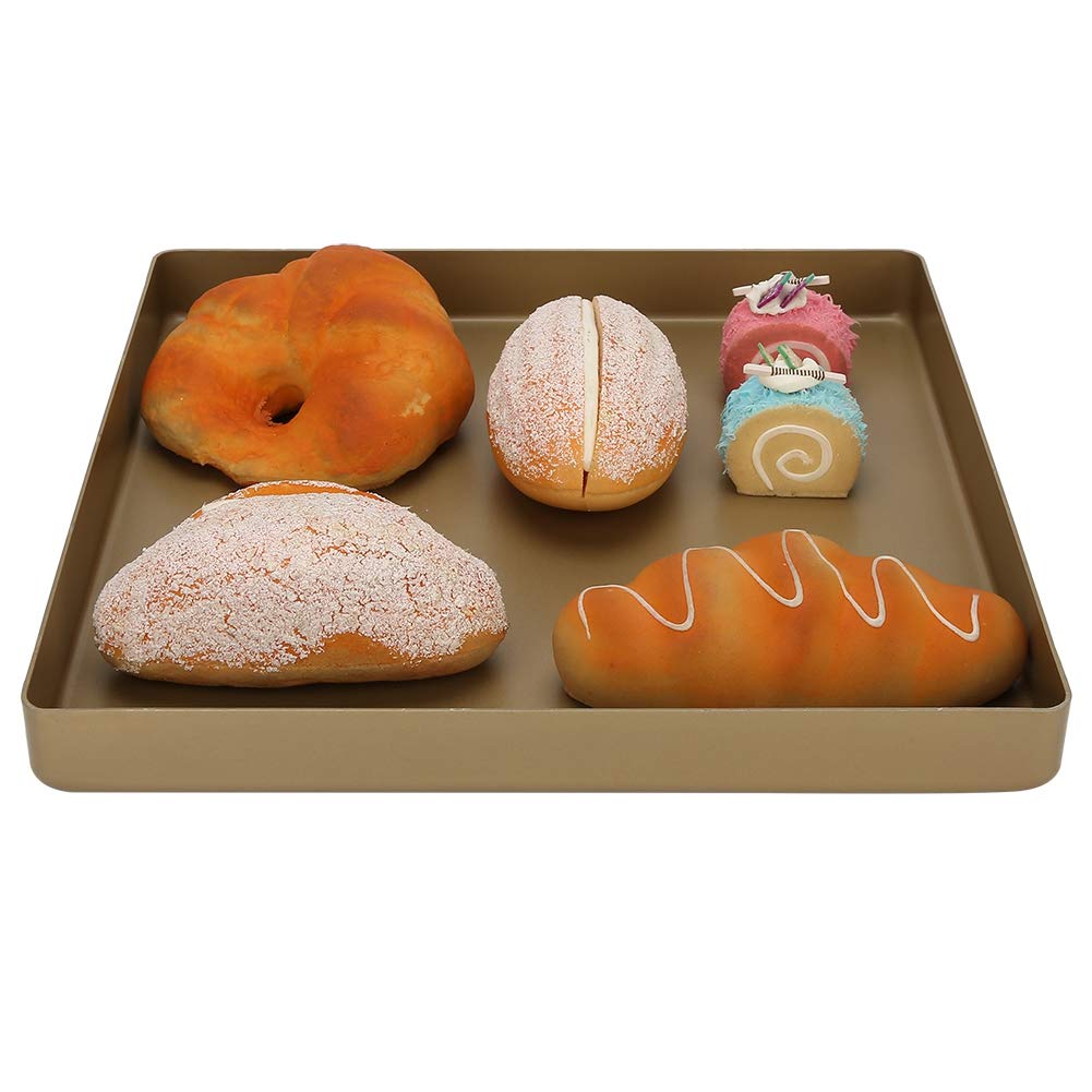 28x28x3cm Square Baking Pan, Aluminum Alloy Non Stick Baking Tray Bread Pizza Tray Baking Tool for Baking Roasting Serving Squar