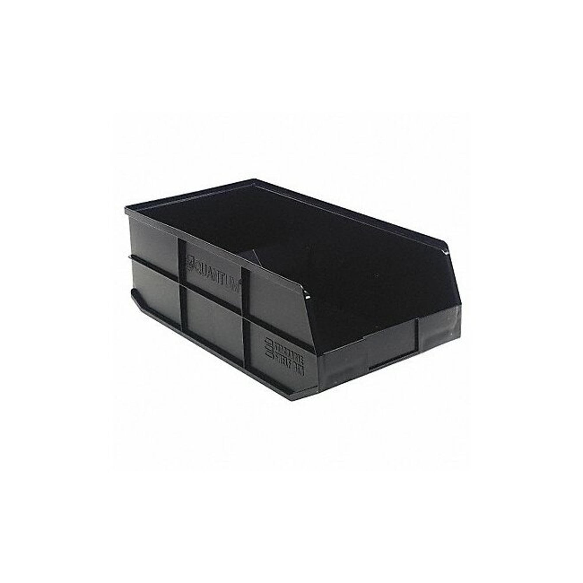 Stackable Shelf Bin, 20-1/2W X 11D X 7H, Autoclavable Up To 250F, Polypropylene, Black, Made In Usa