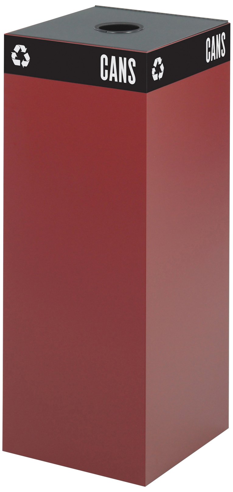 Safco Products 2983Bg Public Square Recycling Receptacle Base, 37-Gallon (Top Sold Separately), Burgundy