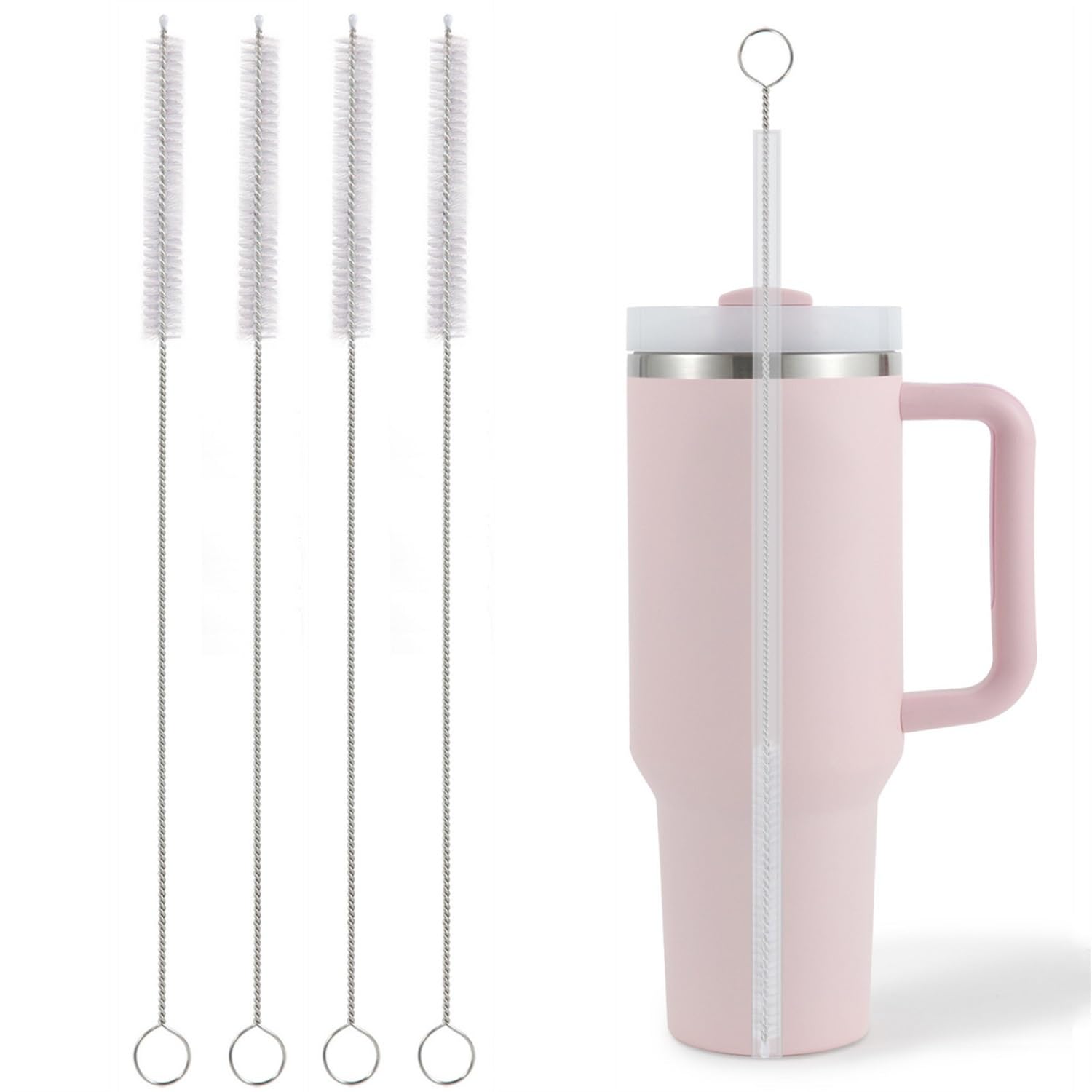 13in Straw Cleaner Brush, Extra Long, Bristles Wide 0.47in(12mm), Straw Brush for Cleaning Drinking Straws, Stanley 40 oz 30 oz 