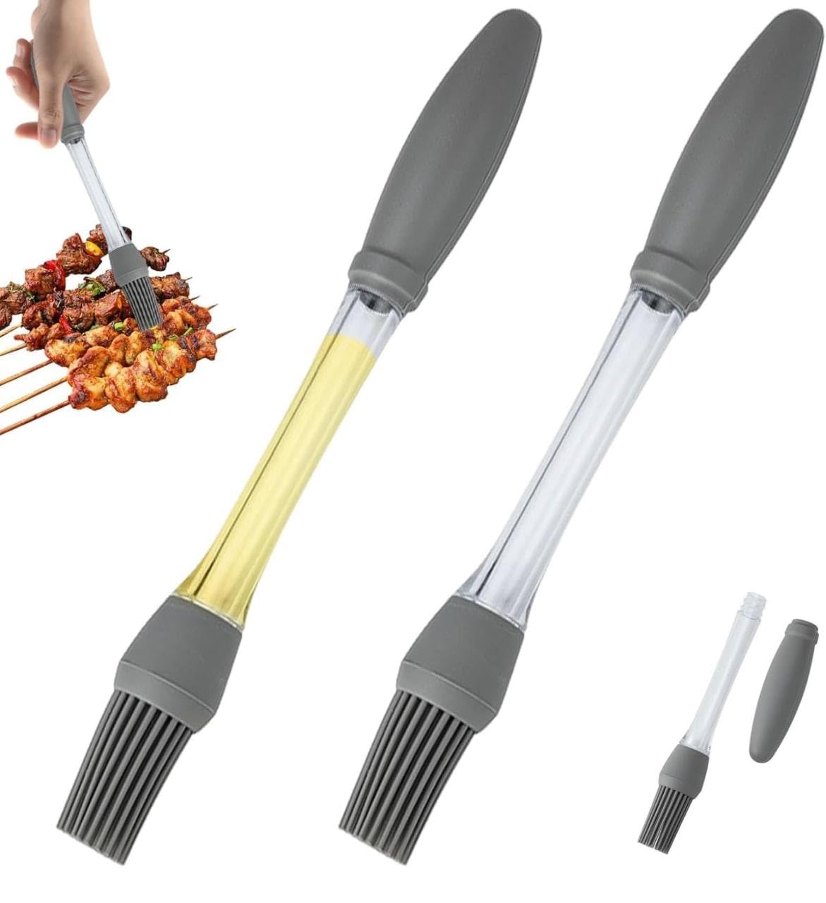 Homecraze 2Pack Silicone Basting Brush, Cooking Bbq Kitchen Utensils Home&Kitchen Brush Oil Cooking Brush For Bbq Tawa Pastry Br