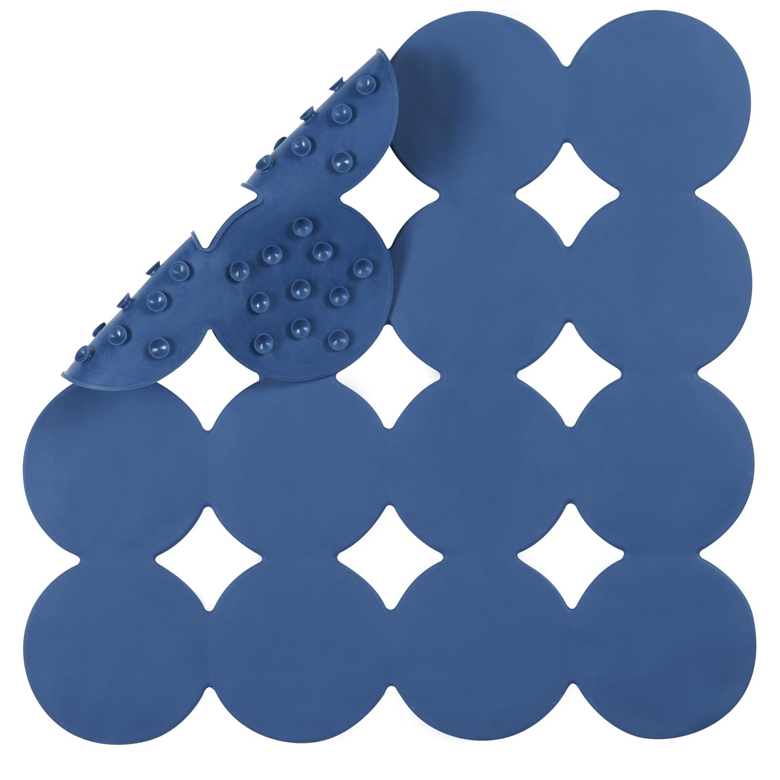 Webos Anti Slip Shower Mat: Natural Rubber Non Slip Bath Mat For Tub With Strong Suction Cups Bathtub & Tub Mats For Elderly And