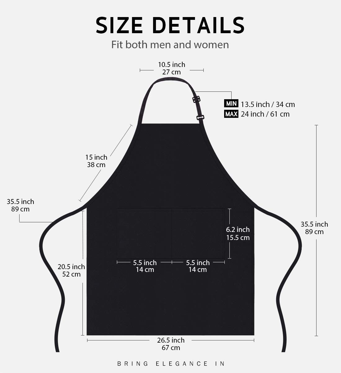 Syntus 4 Pack Chef Apron, Adjustable Bib Apron Waterdrop Resistant Professional Cooking Aprons For Men Women With 2 Pockets, Bla
