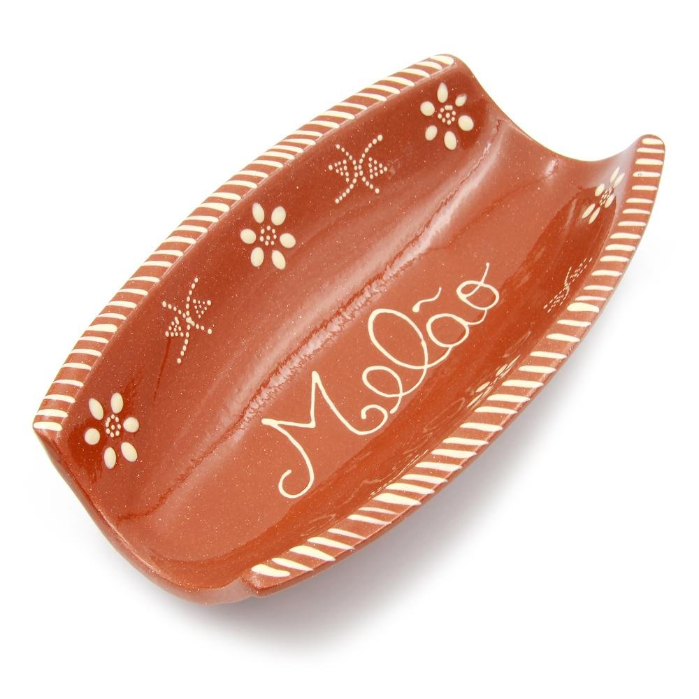 Ceramica Edgar Picas Traditional Portuguese Hand-Painted Vintage Clay Terracotta Melon Serving Tray