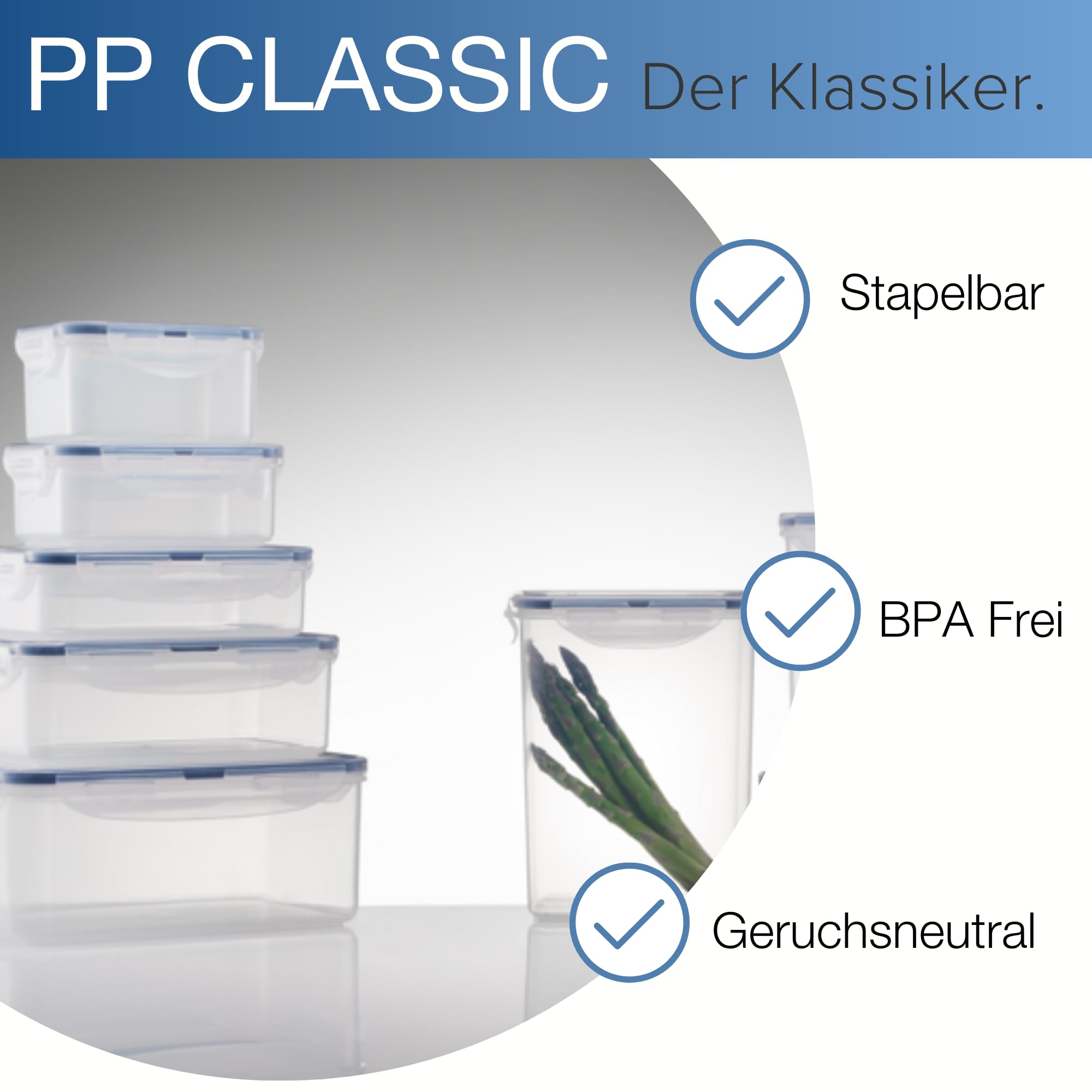 Lock & Lock Easy Essentials Food Storage Lids/Airtight Containers, Bpa Free, Rectangle-37 Oz-For Pasta, Clear