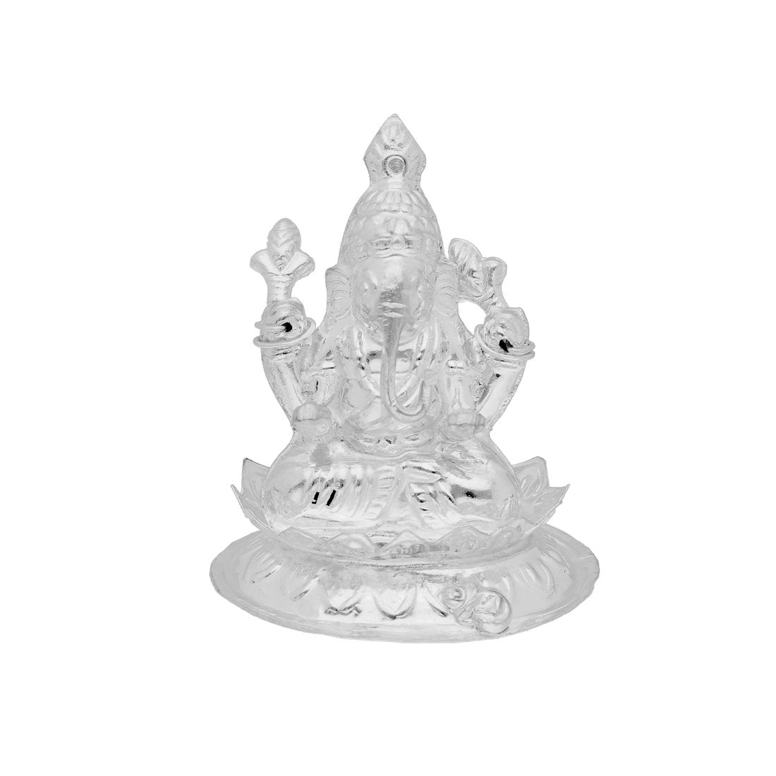 Sri Jagdamba Pearls Dealer Spiritual Lord Ganesh Silver Idol Weight - 40 Grams