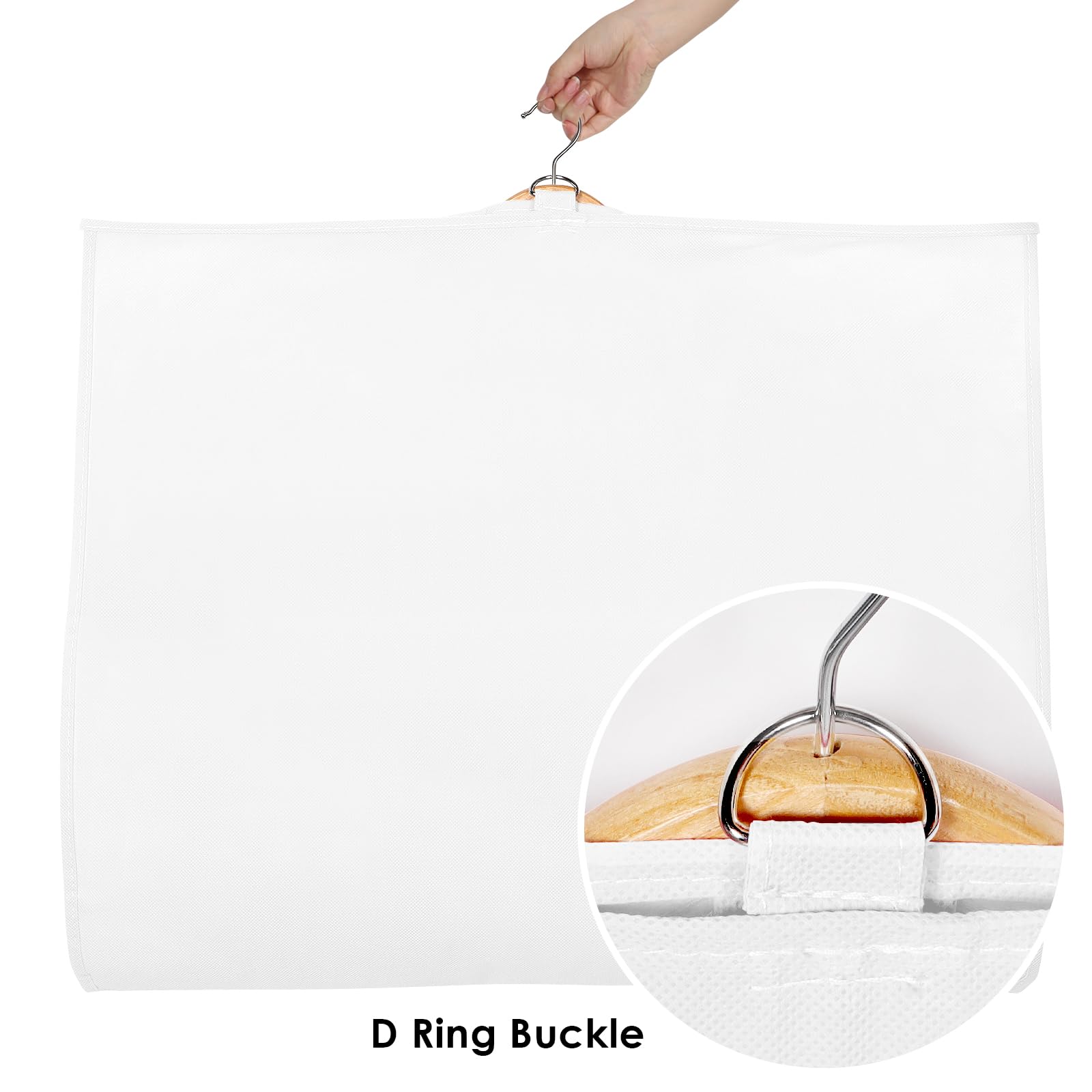 Univivi Dance Costume Garment Bag, 40 Inch Garment Bags For Dance Costumes Kids Dance Costume Bag With 3 Medium Clear Zipper Poc