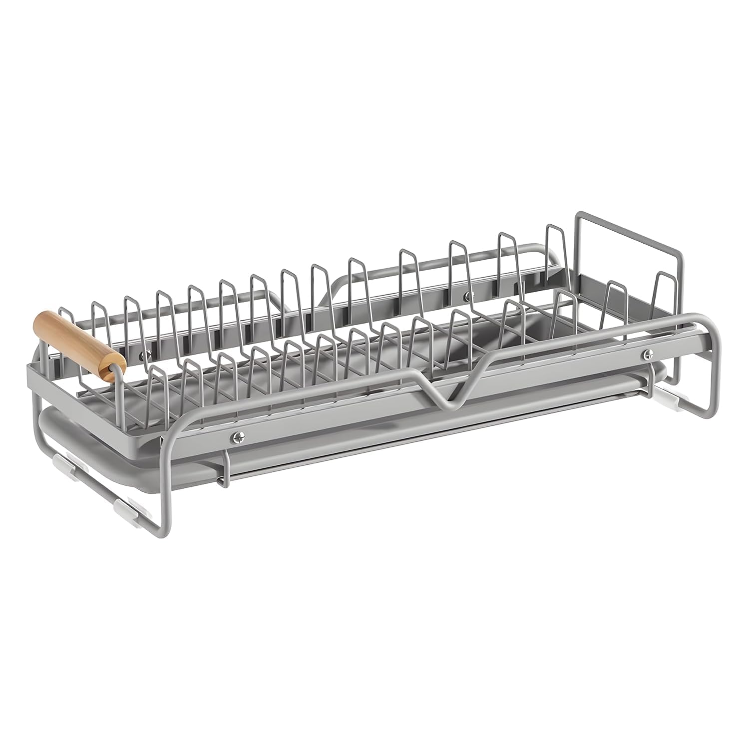 Utriorix PullOut Cabinet Dish Drying Rack For Kitchen | HeavyDuty Dish Organizer With Easy Access Drawer | Stainless Steel Dis