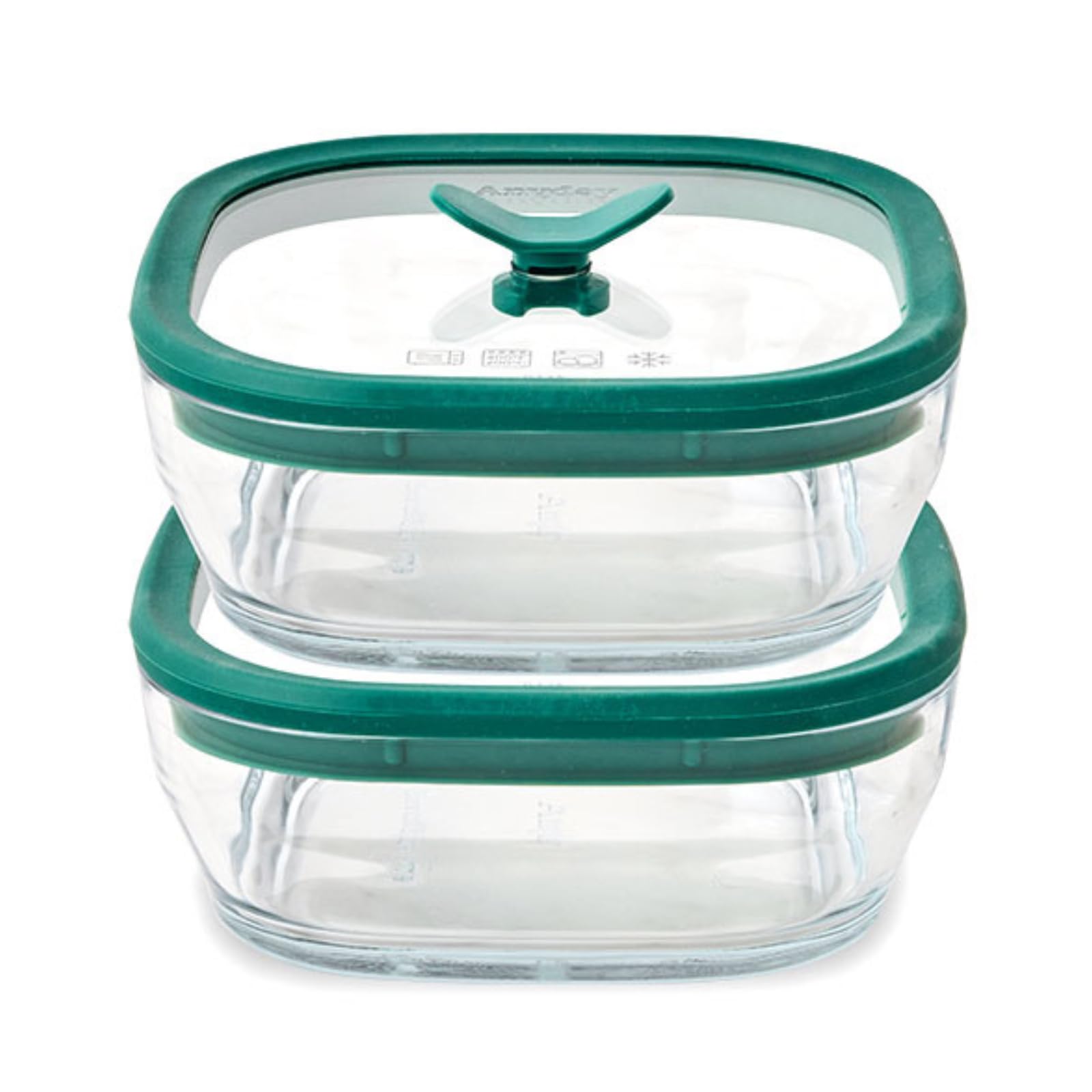 Anyday 2 Pack 2.5 Cup Glass Lunch Containers (Kale)