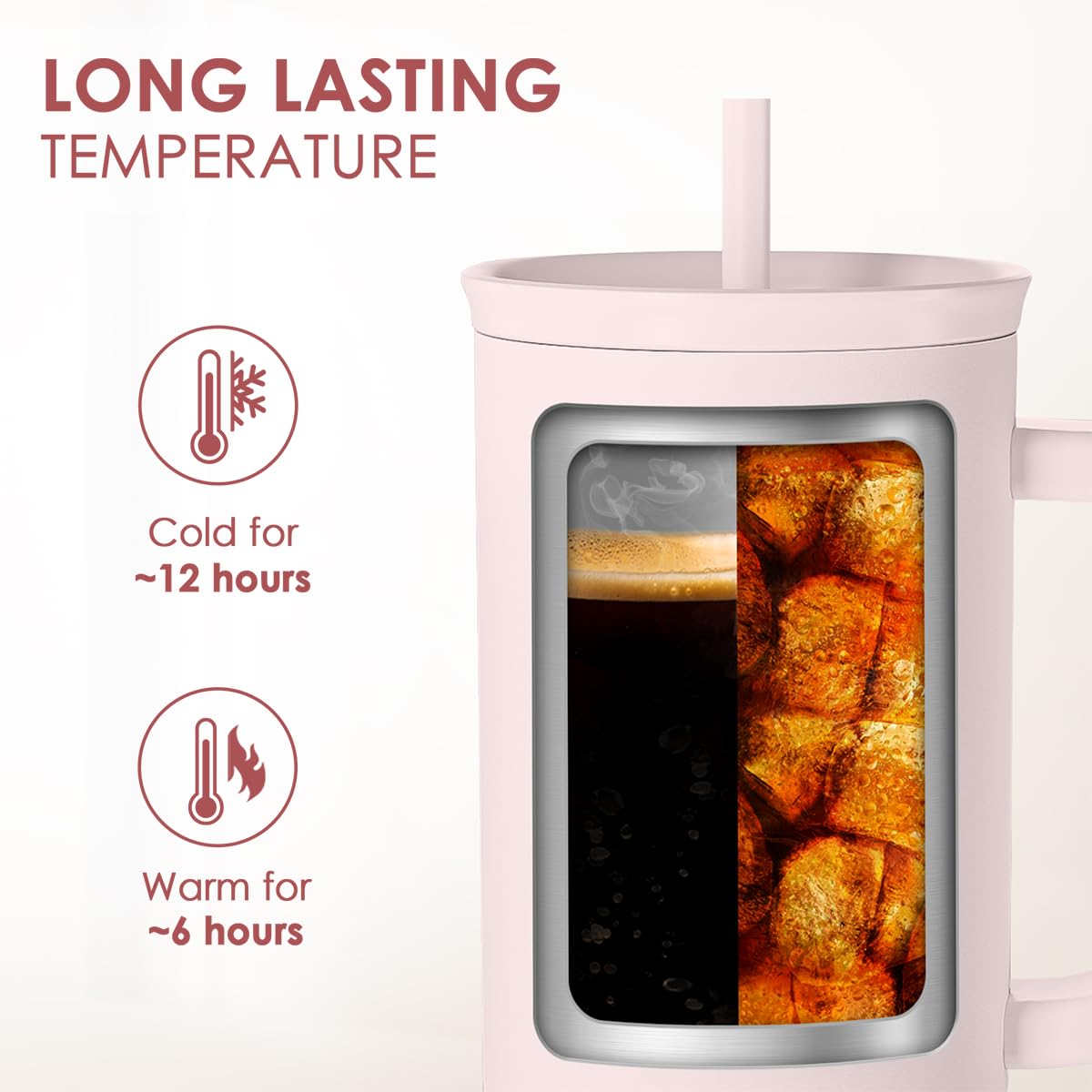 Teacher Gift - Stainless Steel Insulated Tumbler with Handle - Cool Teacher Club Travel Coffee Mug Cup for Women Back to School