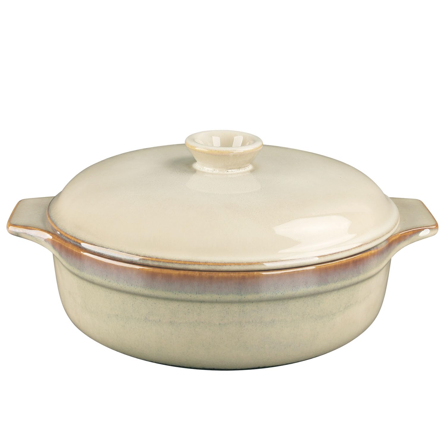 jinsongdafa 3.2quart round casserole with lid and handle, perfect for dinner, parties, and Thanksgiving dinners. Dishwasher and