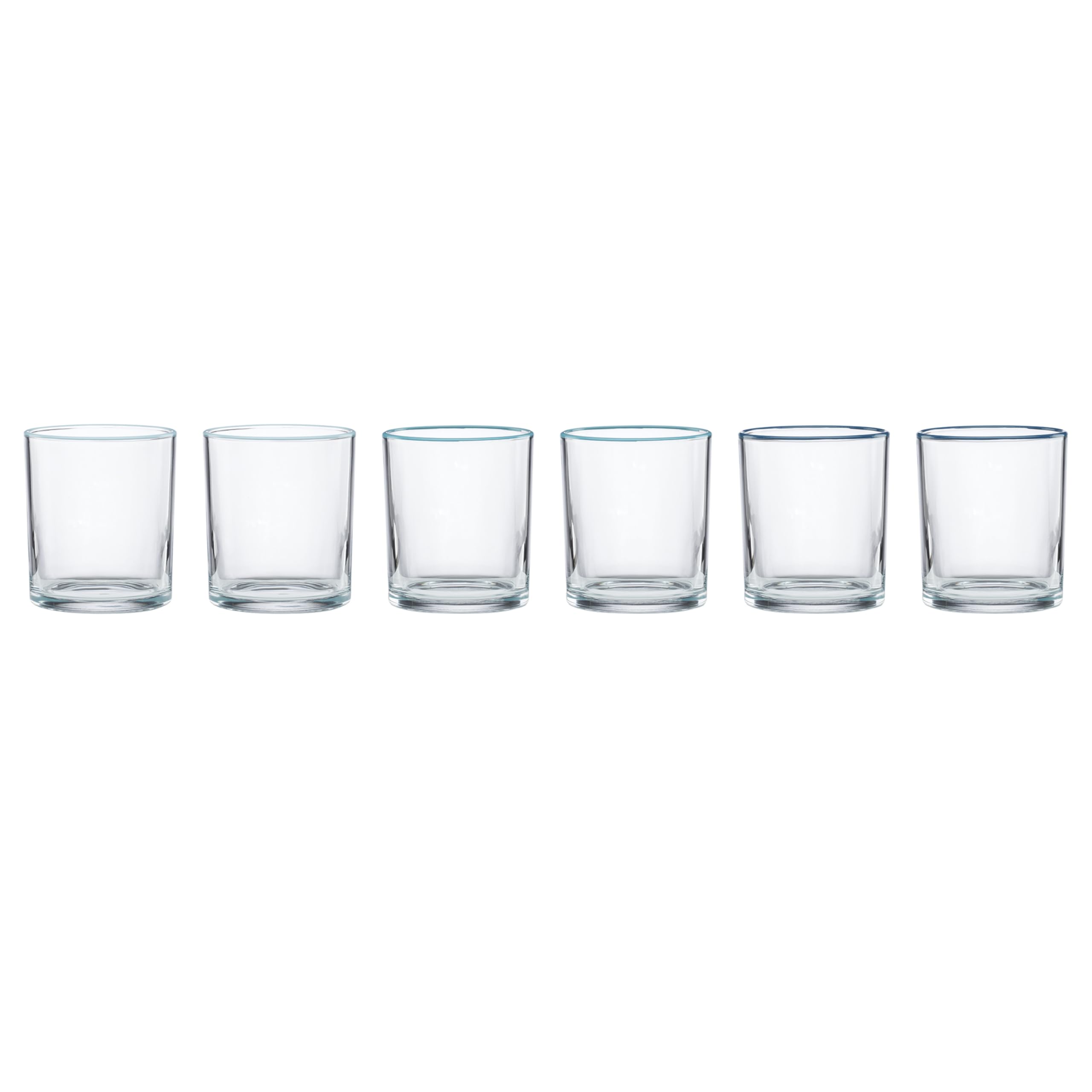 Oneida Glassware, 24 Seven Turquoise Medium Tumbler, Set of 6, 13.5-Ounce Capacity, Made From Glass, Dishwasher Safe Tumbler, Dr