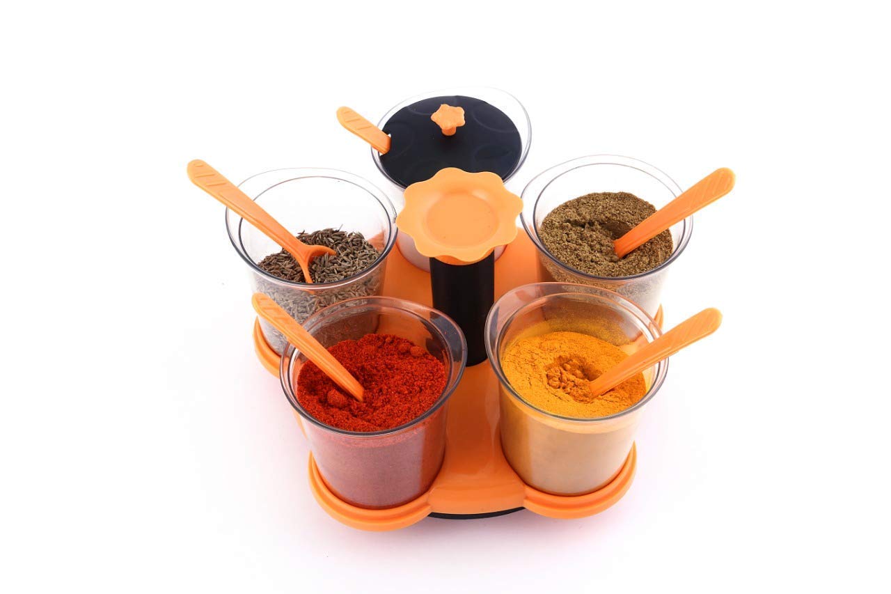 Veni Mart Plastic MultiPurpose Dining, Spice Rack Masala Container, Kitchen Spice Organizer, Airtight, Stackable, And Durable S