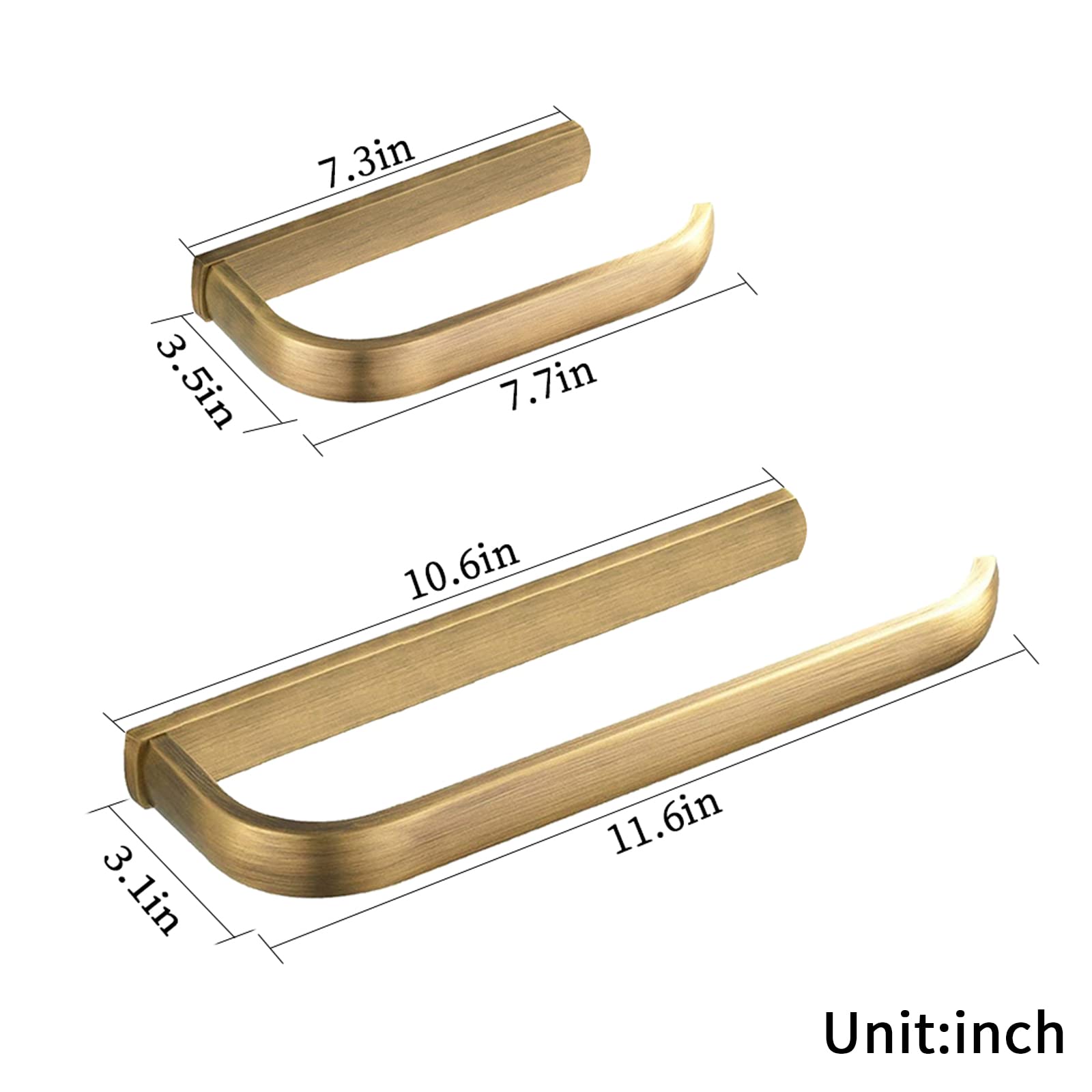 Bigbig Home Antique Toilet Paper Holder Set, Brushed Brass Towel Holder For Bathroom, Rustic Towel Ring Wall Mounted Vintage