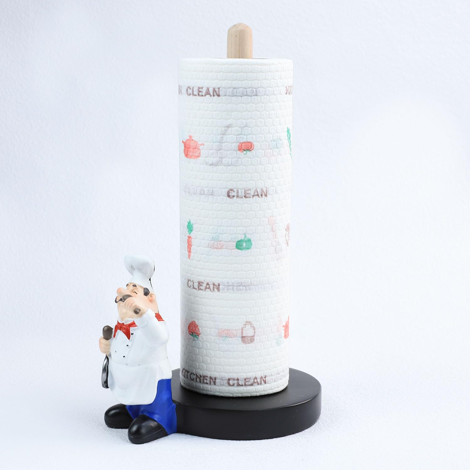 Massjoy Chef Style Paper Towel Holder, Resin Crafts Display For Kitchen Cafe Western Restaurant Cake Shop Dessert Shop.