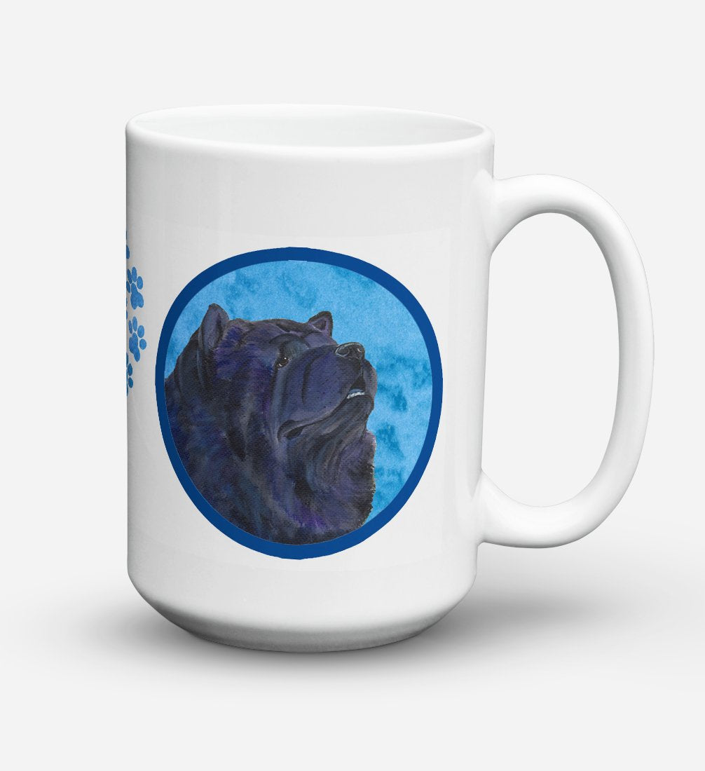 'Caroline's Treasures SS4777-BU-CM15 Chow Chow Microwavable Ceramic Coffee Mug, 15 oz, Multicolor''