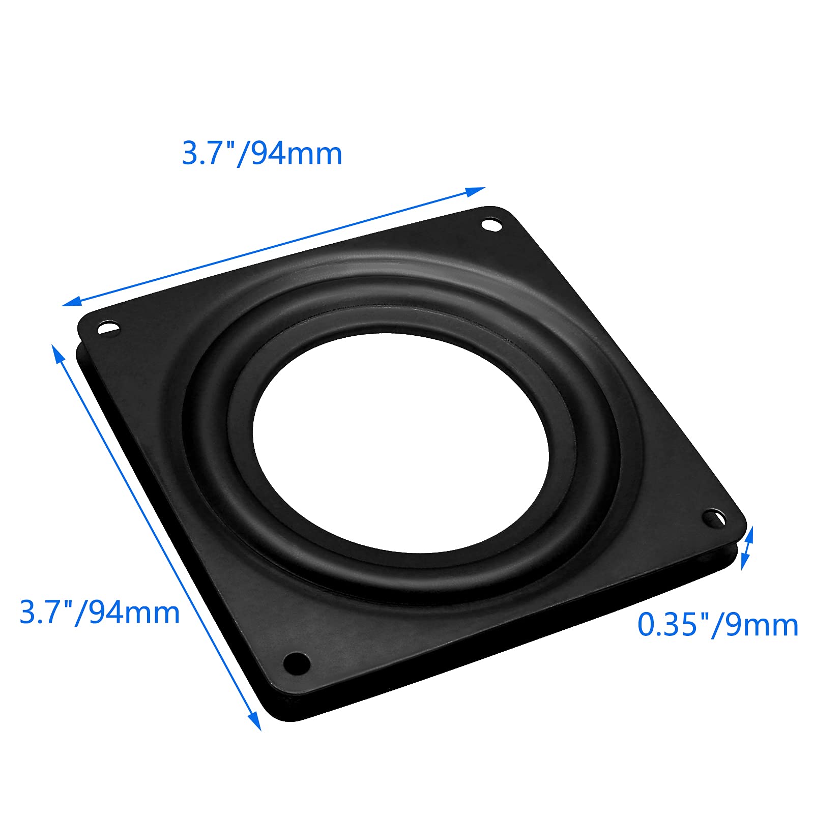 4 Pcs 4 Inch Square Rotating Bearing Plate, 300Lbs Capacity Turntable Bearing Swivel Plate For Serving Trays, Kitchen Storage Ra