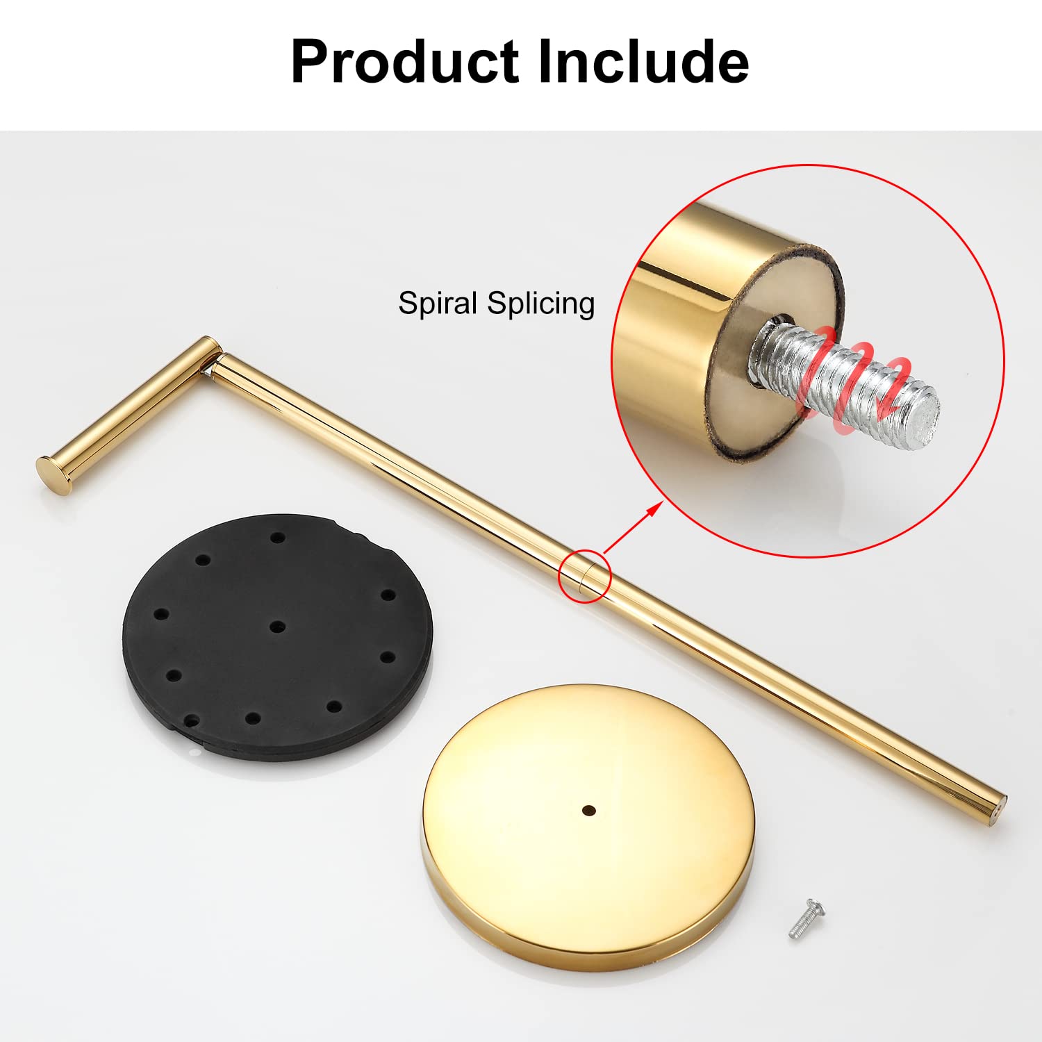 Bgl Freestanding Toilet Paper Holder Gold, Toilet Paper Holder With Reserve Storage Paper Rolls, Toilet Paper Holder On Floor