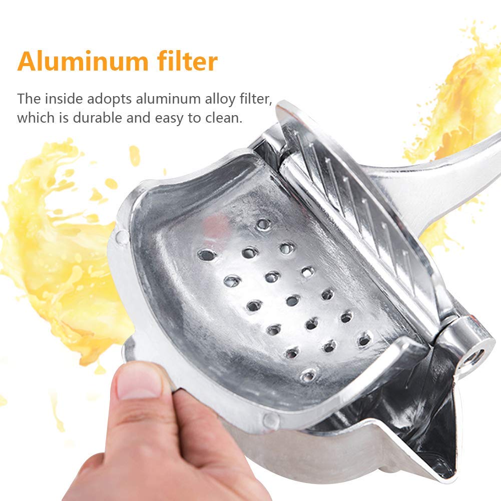 Manual Fruit Press Juicer, Heavy Duty Single Press Lemon Squeezer Premium Quality Metal Aluminum Alloy Hand Juicer Fruit Squeeze