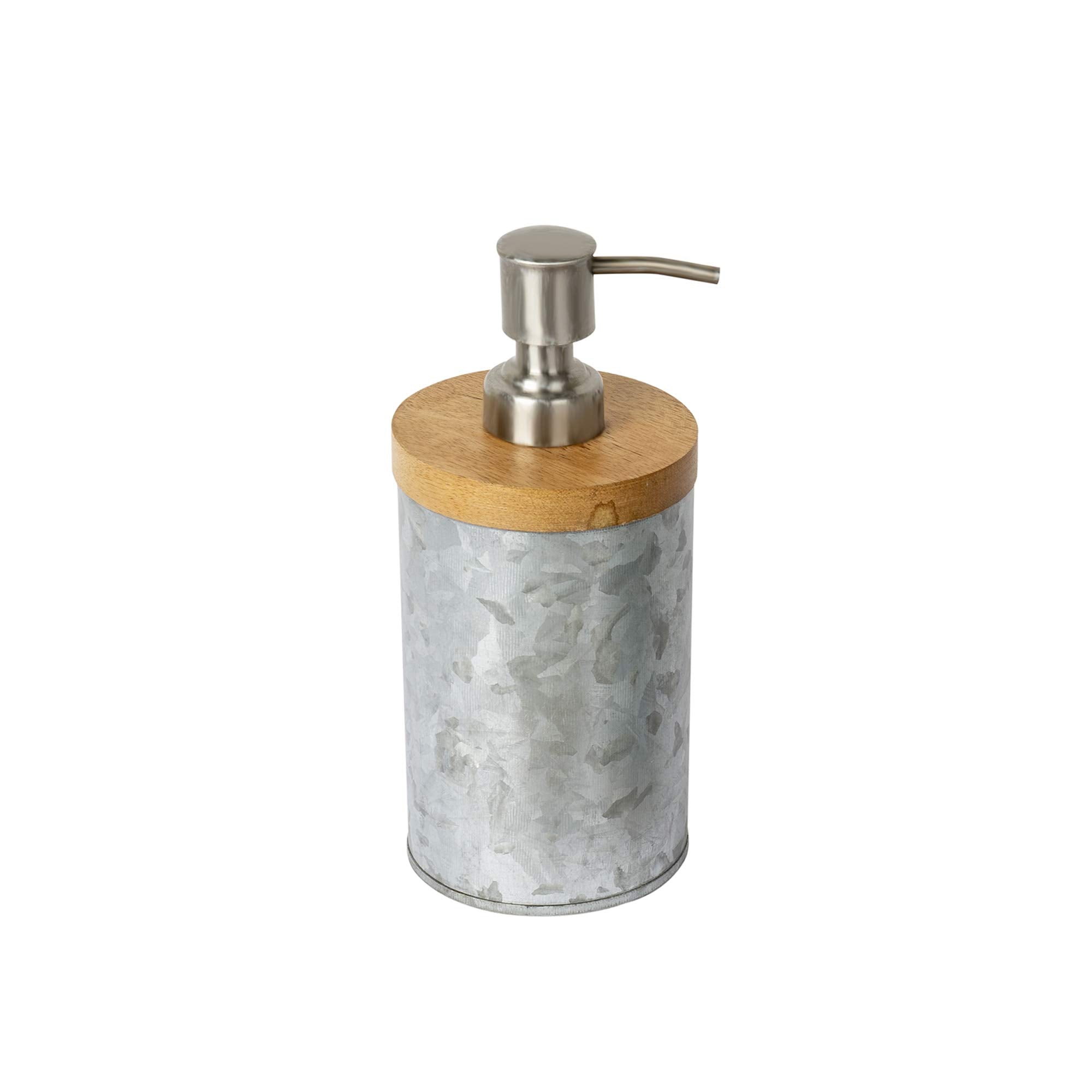 Nu-Steel Cft6H Confetti Collection Lotion Dispenser, Perfect For Home & Bathroom Accessories, Galvanised Sheet And Wood